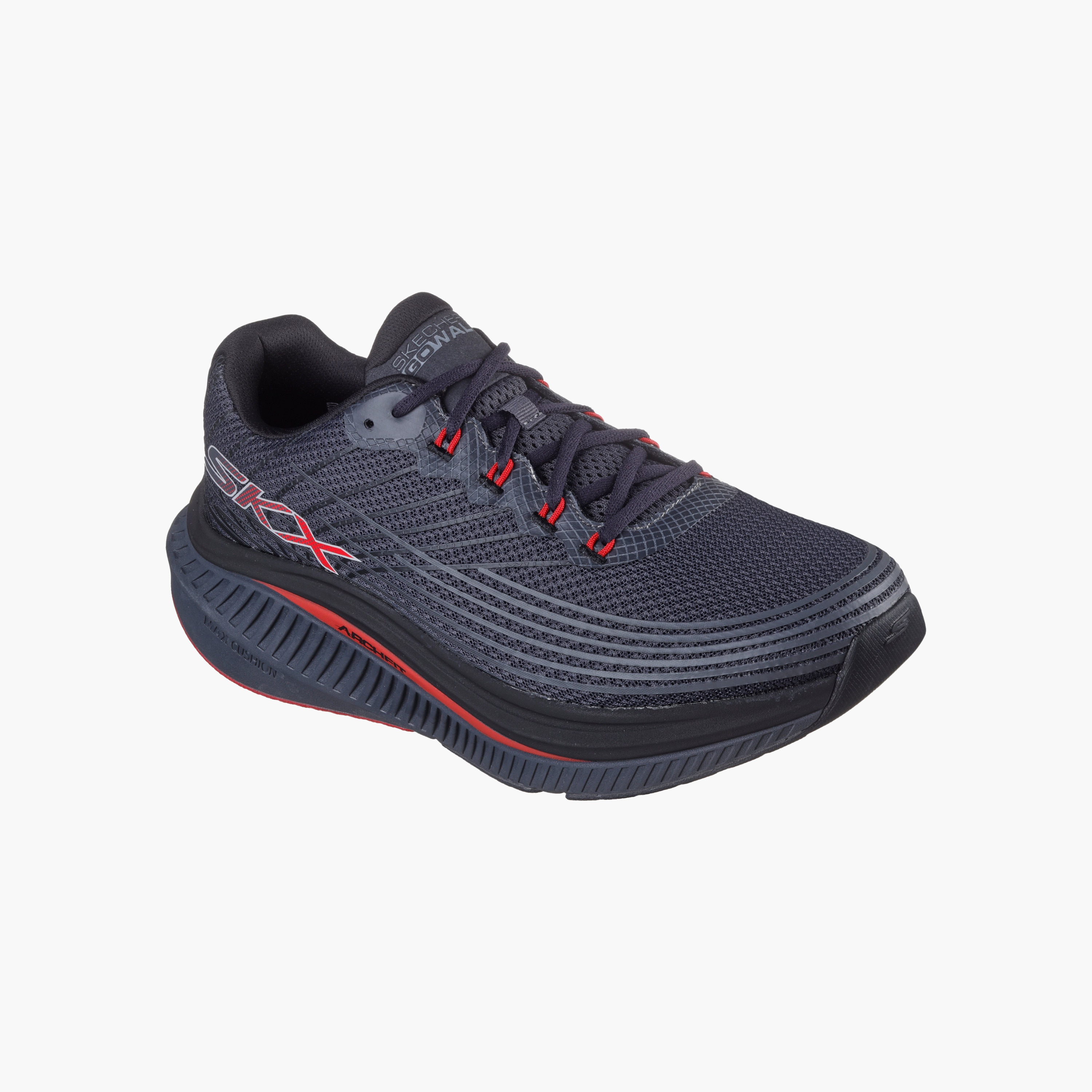 حذاء رياضي برباط إغلاق جو ووك ماكس كوشننج آرتش فيت للرجال من سكيتشرز-sports-men-shoes-image-4
