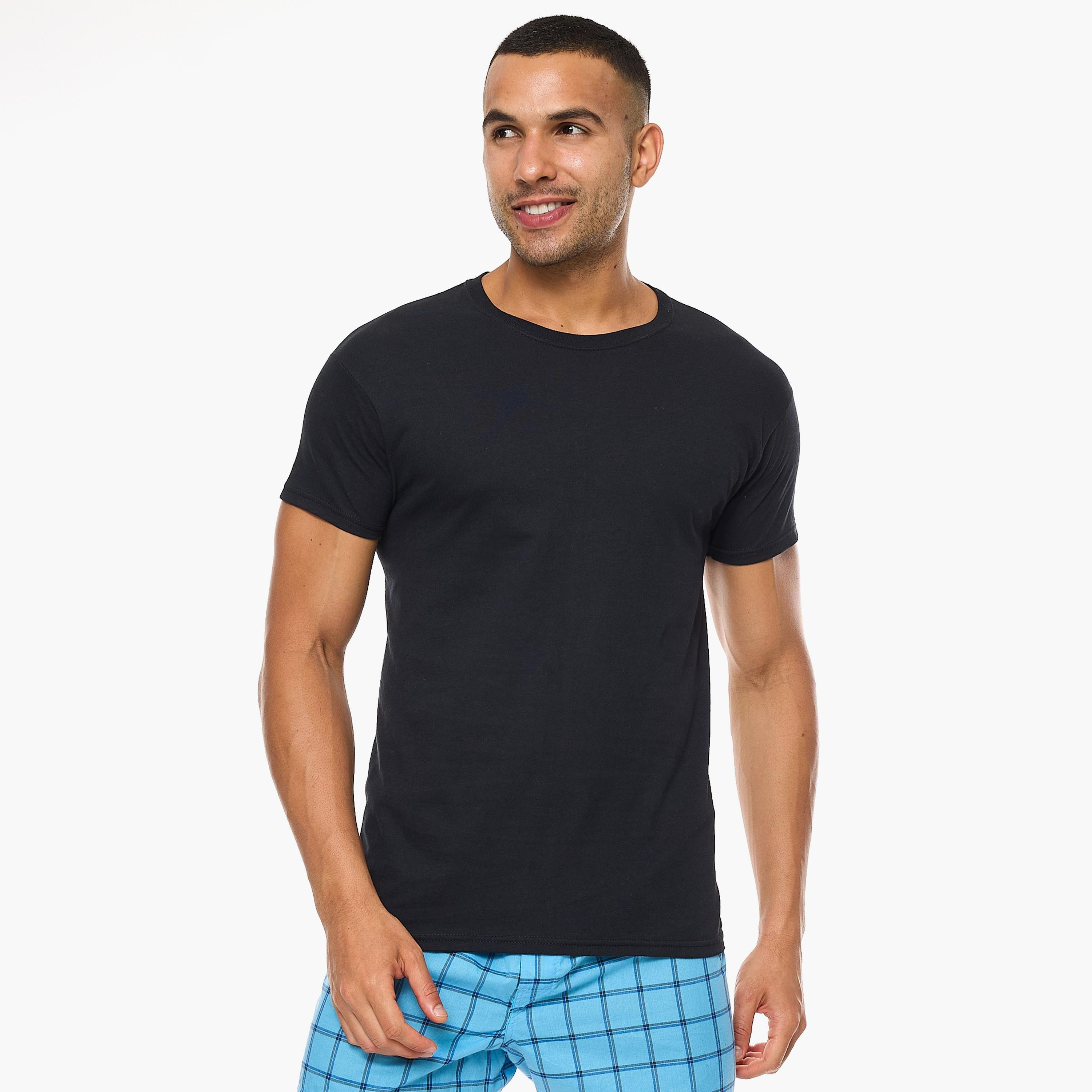 Hanes Assorted Pack of 2 Plain Crew Neck Short Sleeves Men's T-Shirt-men-clothing-tshirtsandpolos-tshirts-image-3
