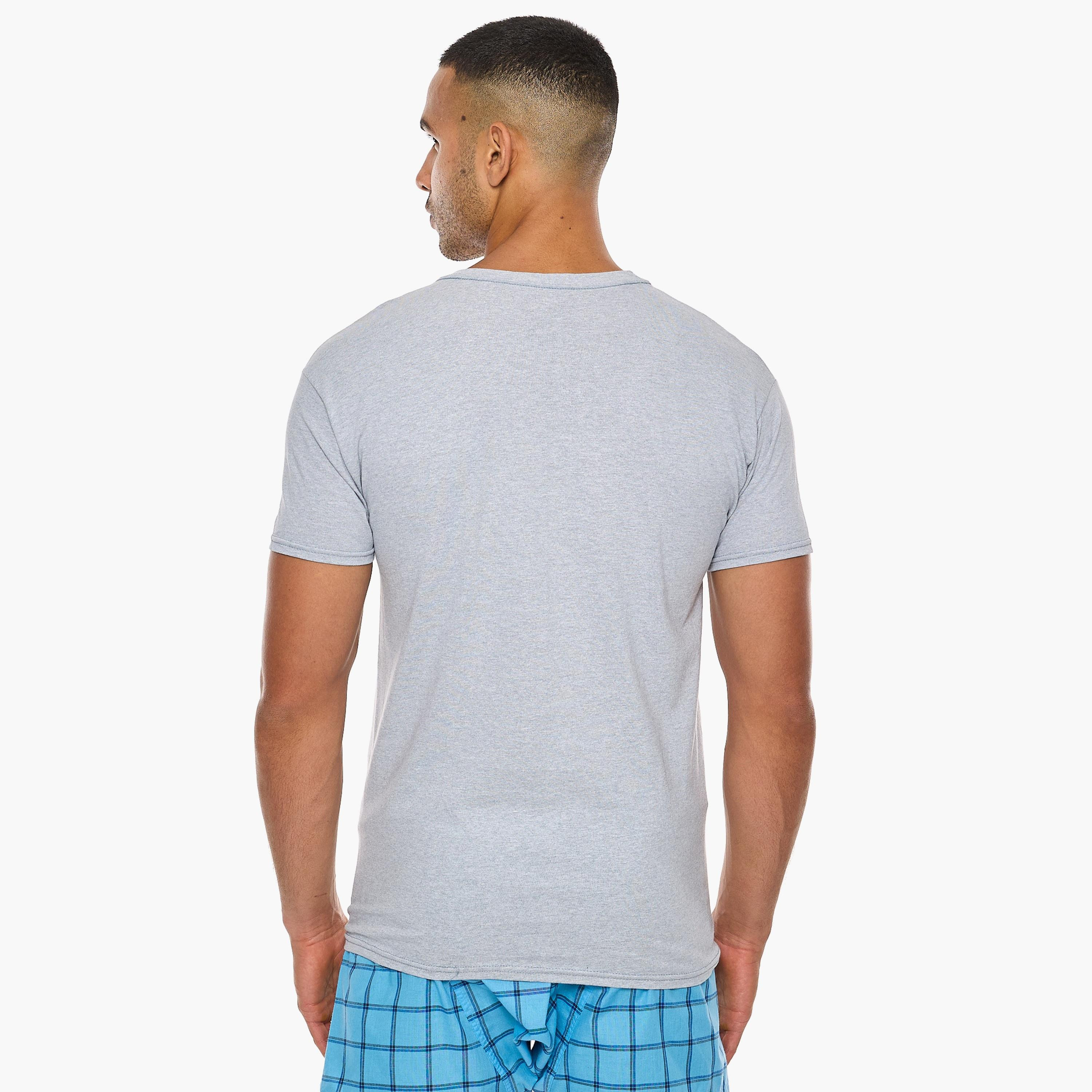 Hanes Assorted Pack of 2 Plain Crew Neck Short Sleeves Men's T-Shirt-men-clothing-tshirtsandpolos-tshirts-image-6