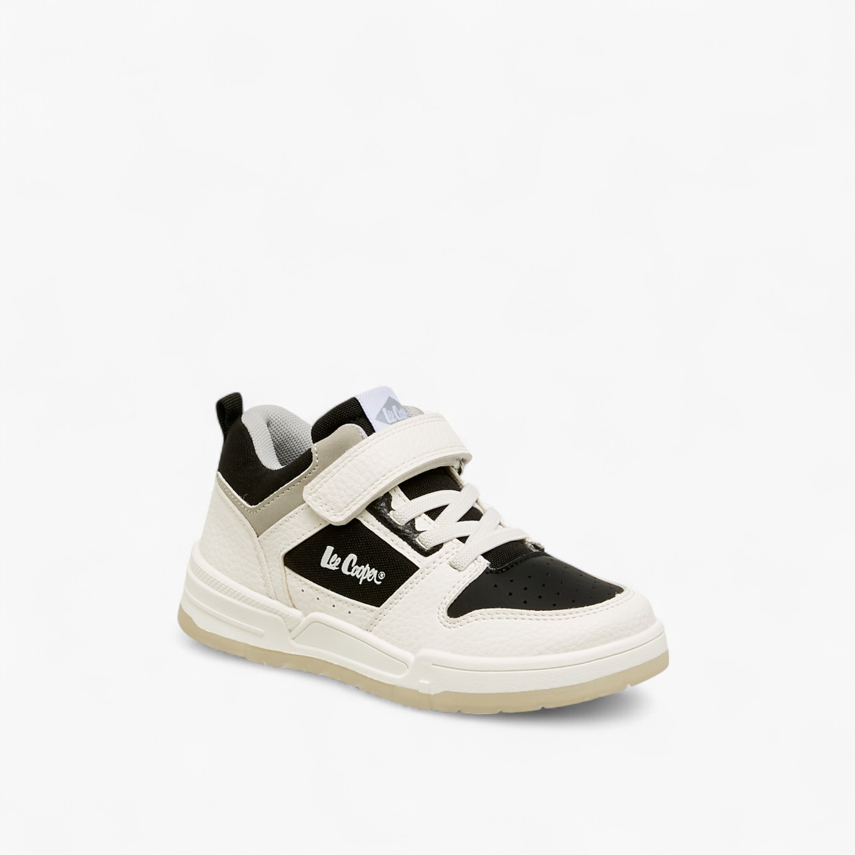 Lee Cooper Boys' Panelled Sneakers with Hook and Loop Closure-boys-shoes-sneakers-image-2