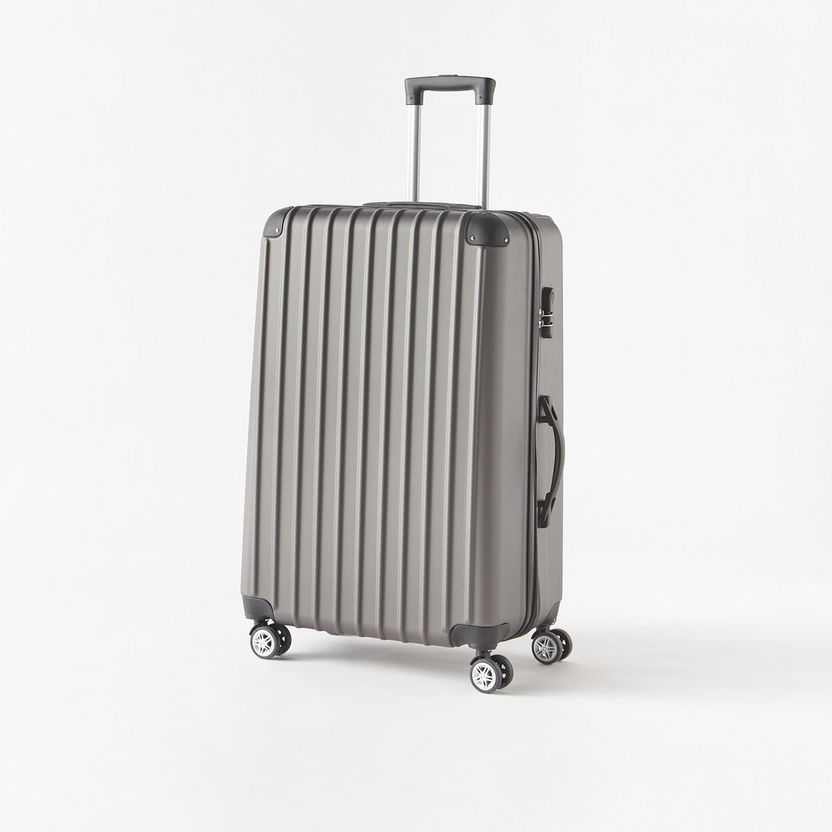 WAVE Textured Hardcase Luggage Trolley Bag with Retractable Handle-Luggage-image-2
