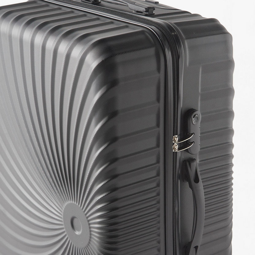 WAVE Textured Hardcase Luggage Trolley Bag with Retractable Handle-Luggage-image-4