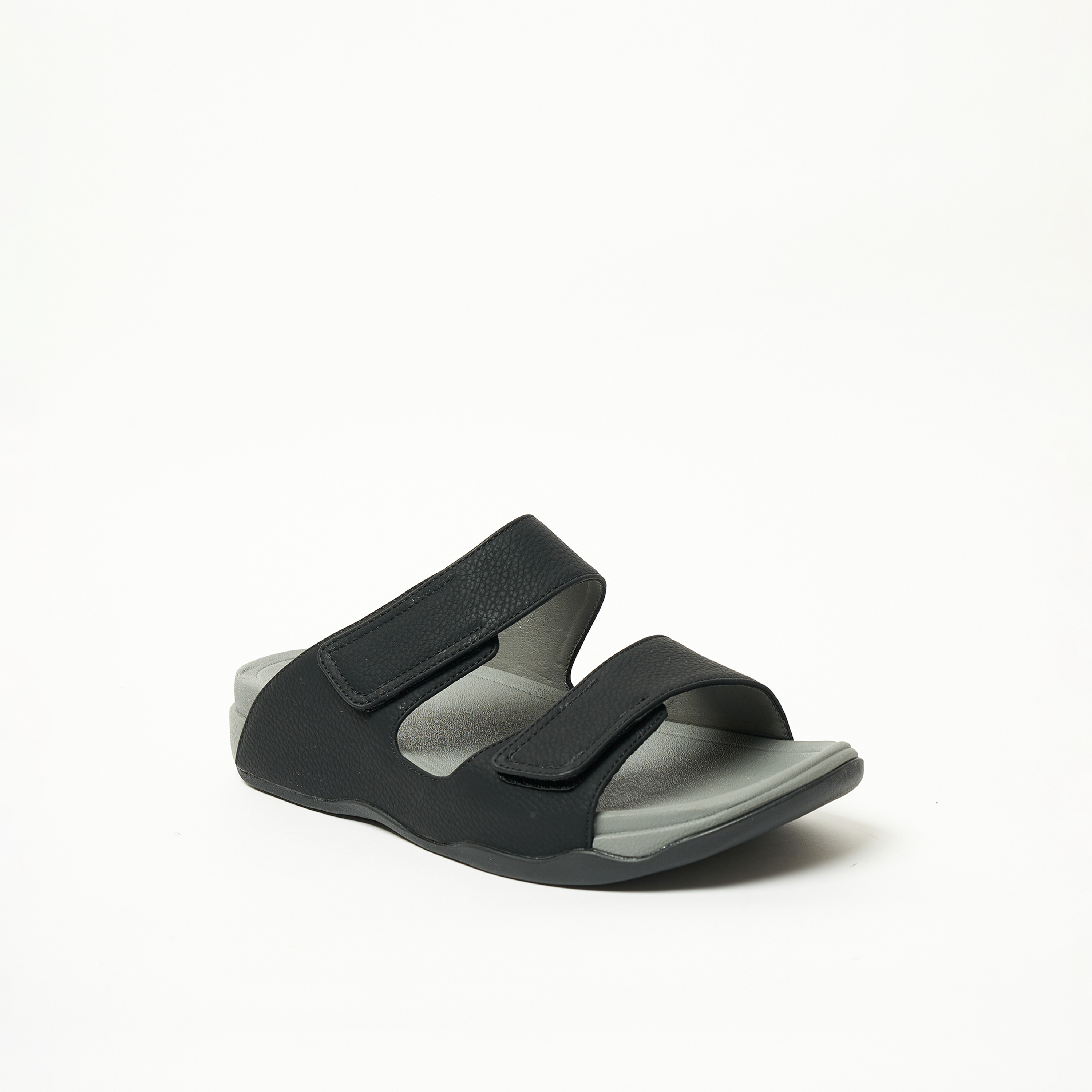 Geoomnii Men's Slip On Slide Sandals | 21897-3-BLACK-men-shoes-sandals-image-1
