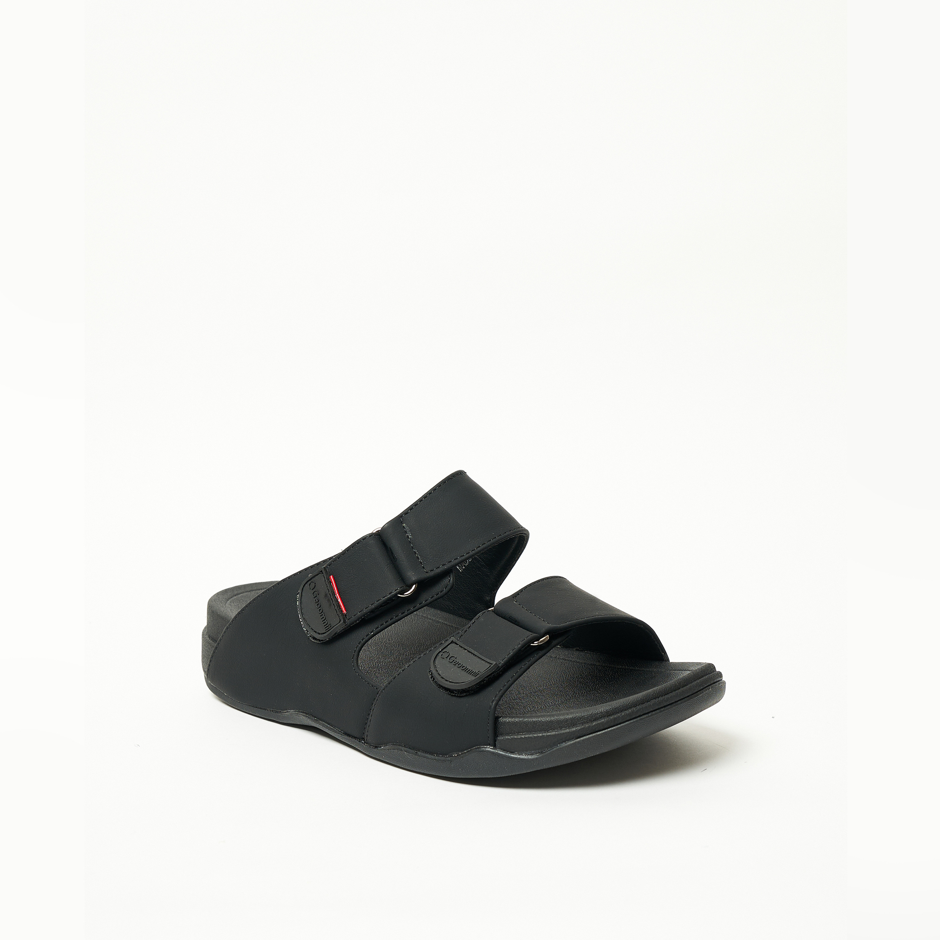 Geoomnii Men's Hook & Loop Hyacinth Slide Sandals | 21897-7-BLACK-men-shoes-sandals-image-1