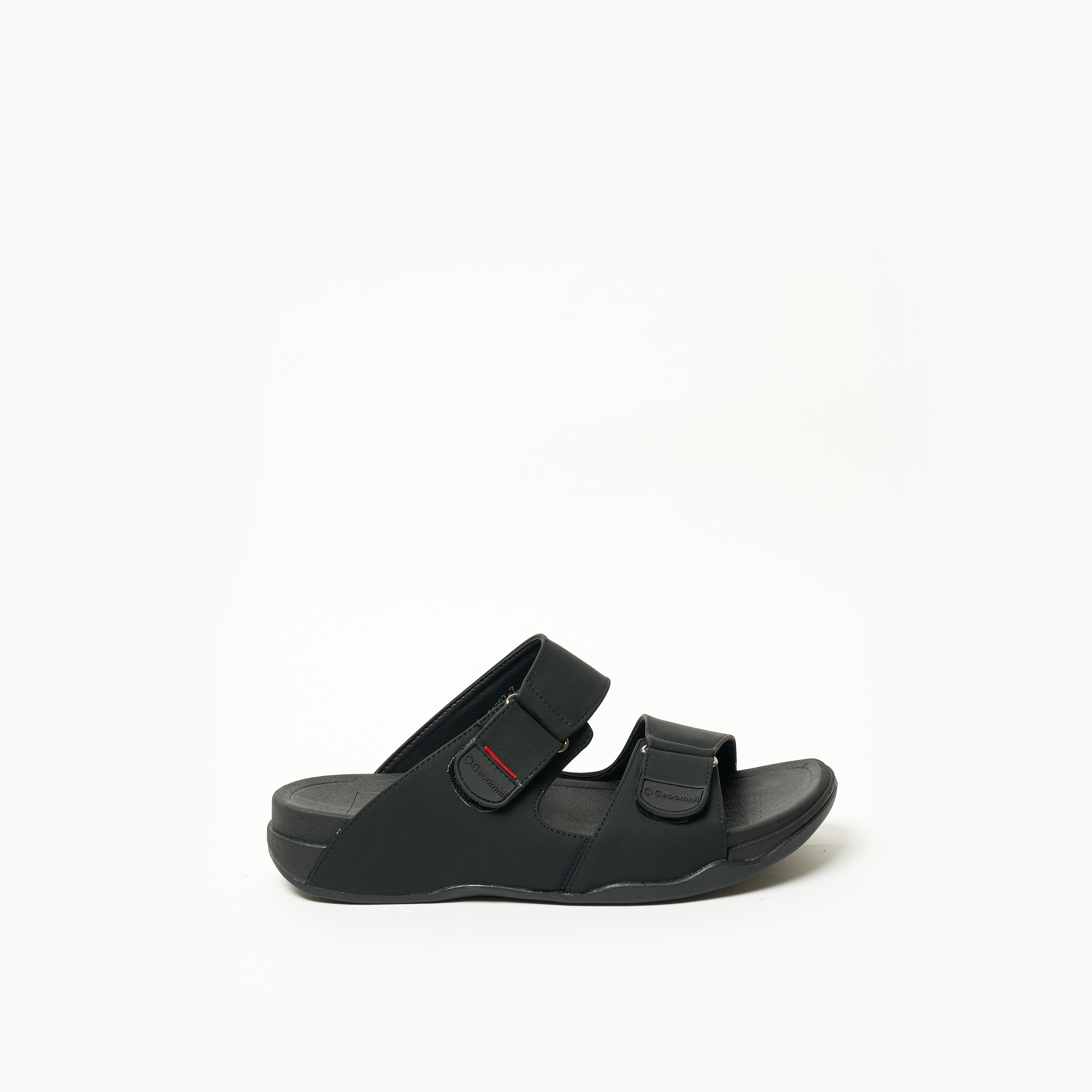 Geoomnii Men's Hook & Loop Hyacinth Slide Sandals | 21897-7-BLACK-men-shoes-sandals-image-5