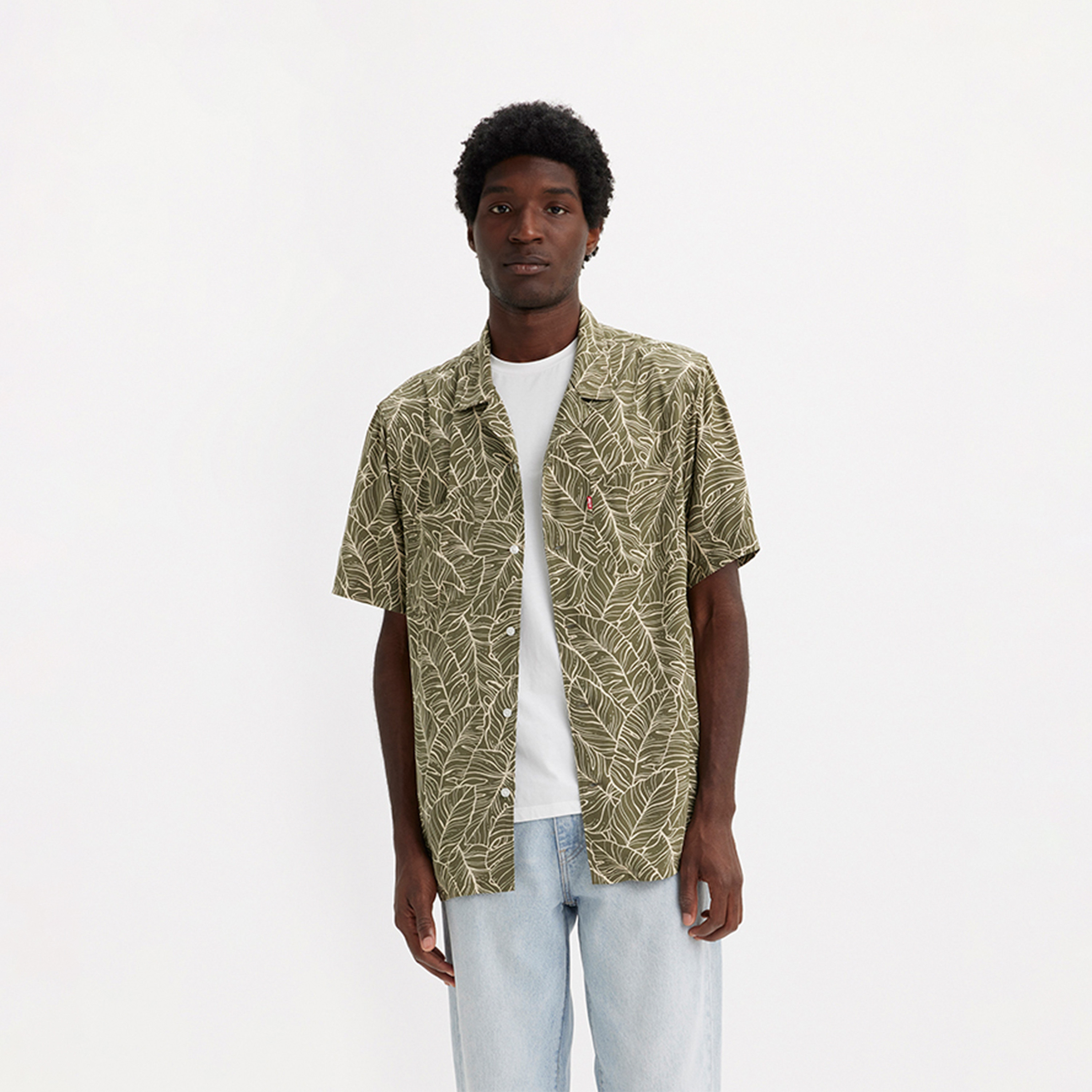Levi's Men's Relaxed Fit Printed Collared Short Sleeves Dress Shirt-men-clothing-shirts-image-1