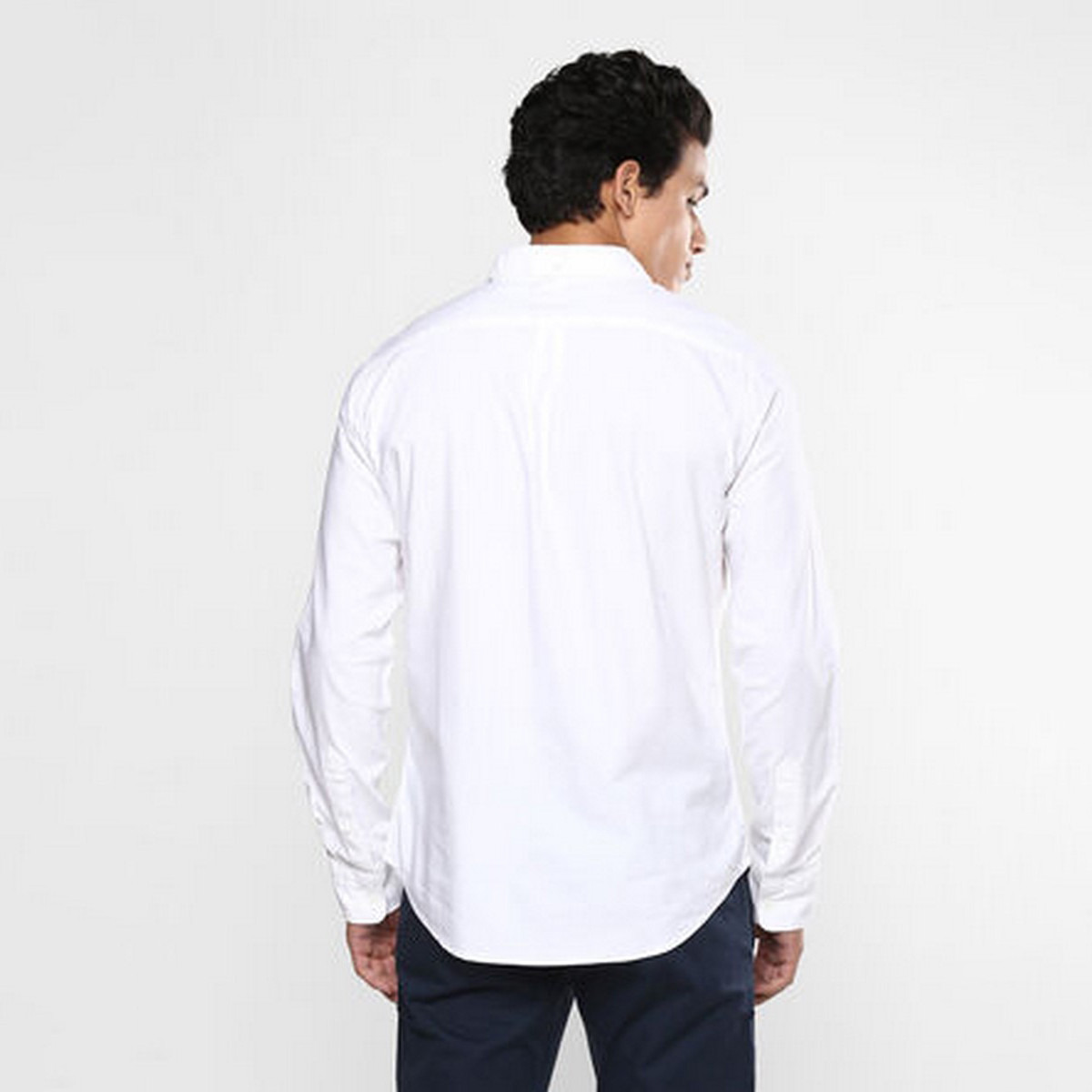 Levi's Men White Solid Long Sleeves Shirt-men-clothing-shirts-image-2