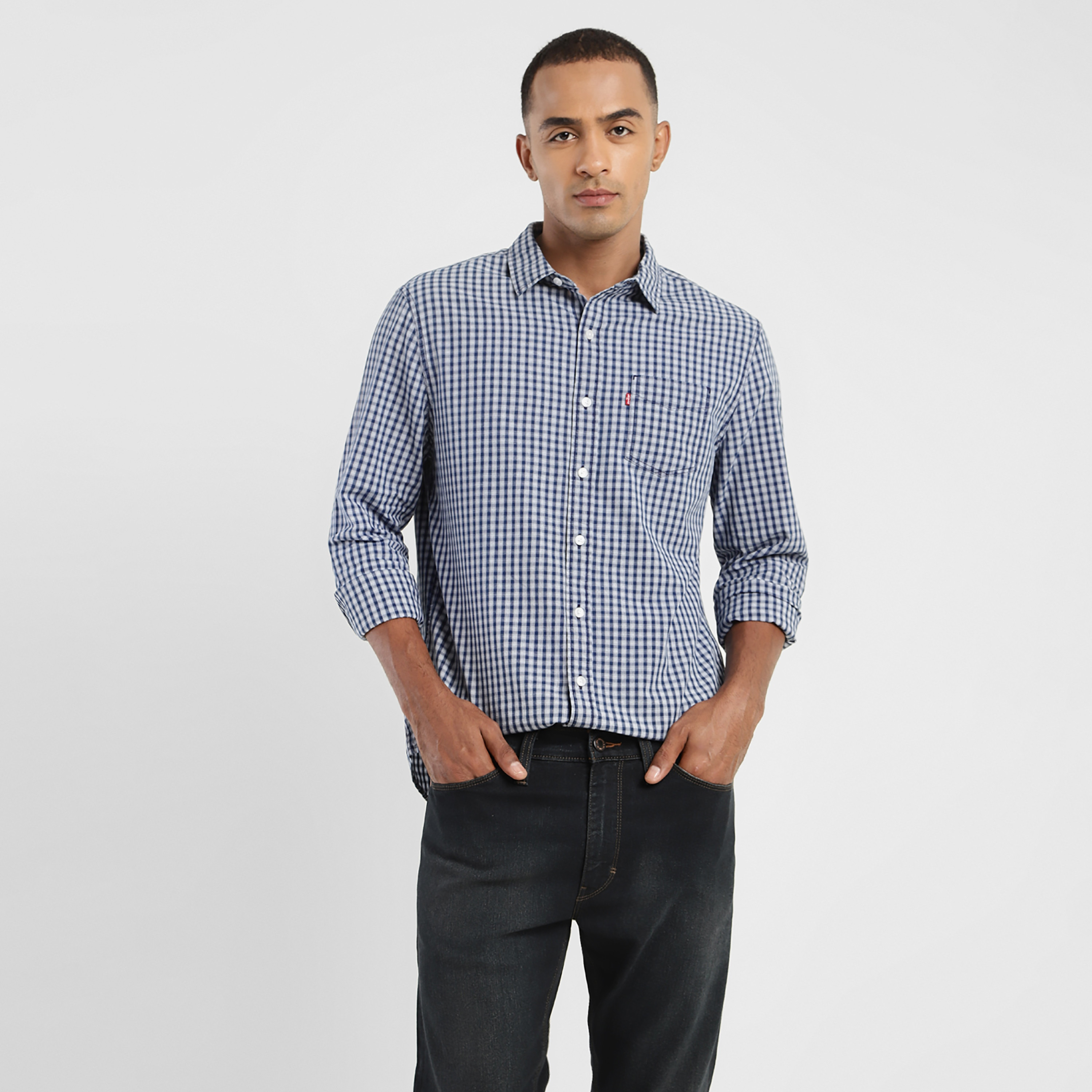 قميص كاجوال بأكمام طويلة ذو ياقة مربعات من ليفايز-men-clothing-shirts-image-4