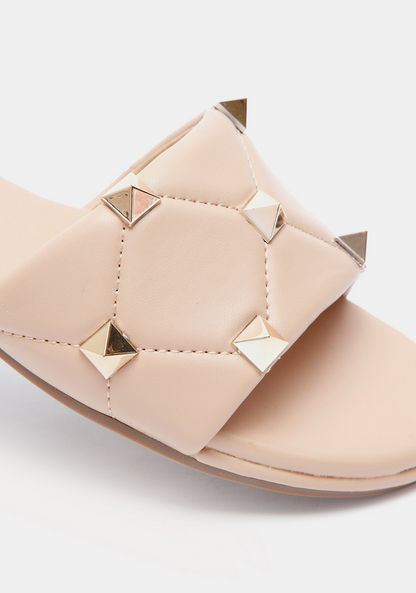 ELLE Women's Stone Studded Slip-On Sandals-Women%27s Flat Sandals-image-3