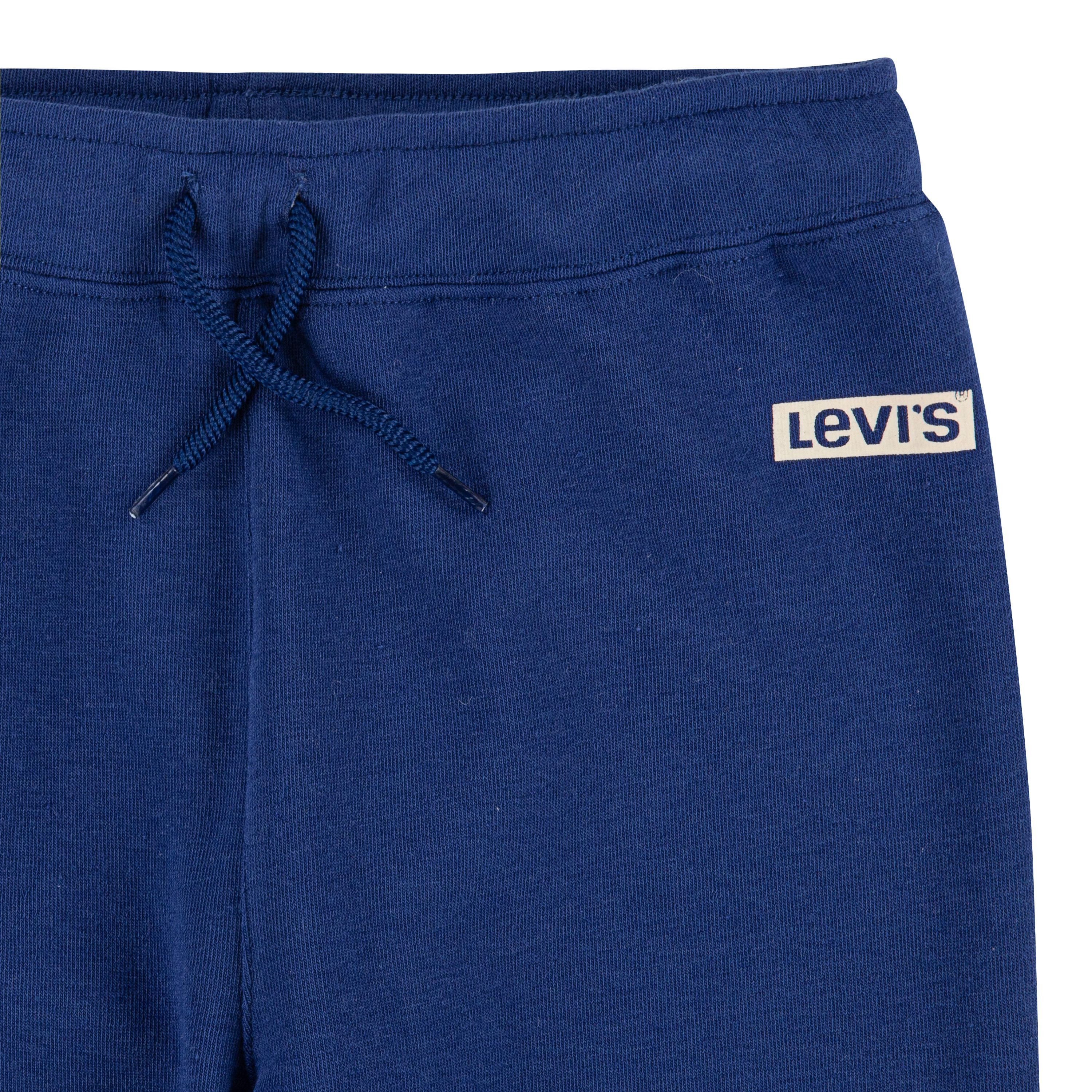 Levi's Girls Navy Blue Logo Drawstring Joggers-girls-clothing-bottoms-jeansandjeggings-image-2