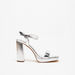 Celeste Women's Textured Ankle Strap Platform Sandals with Block Heels-Women%27s Heel Sandals-thumbnailMobile-0