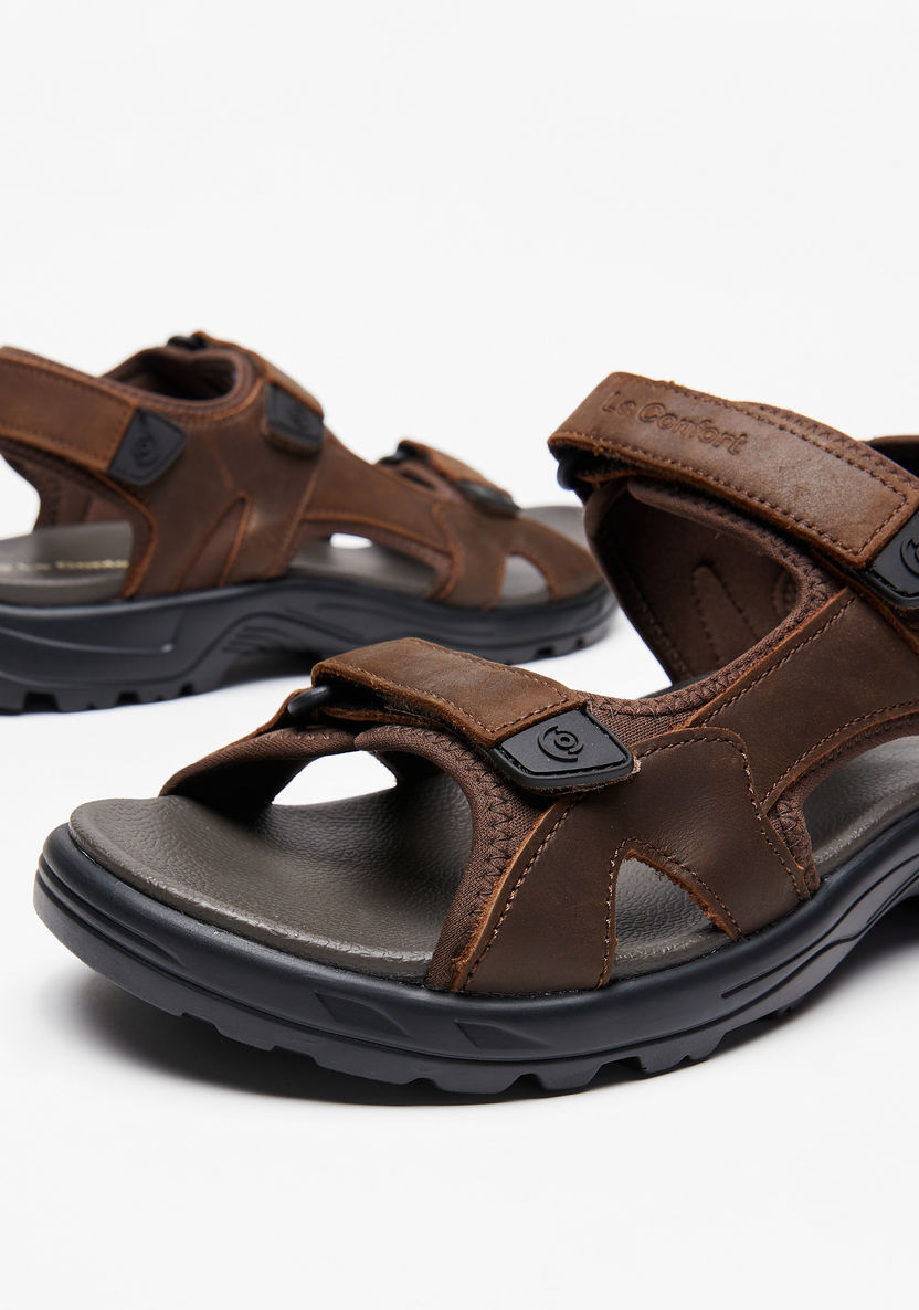 Le Confort Solid Floaters with Hook and Loop Closure-Men%27s Sandals-image-5