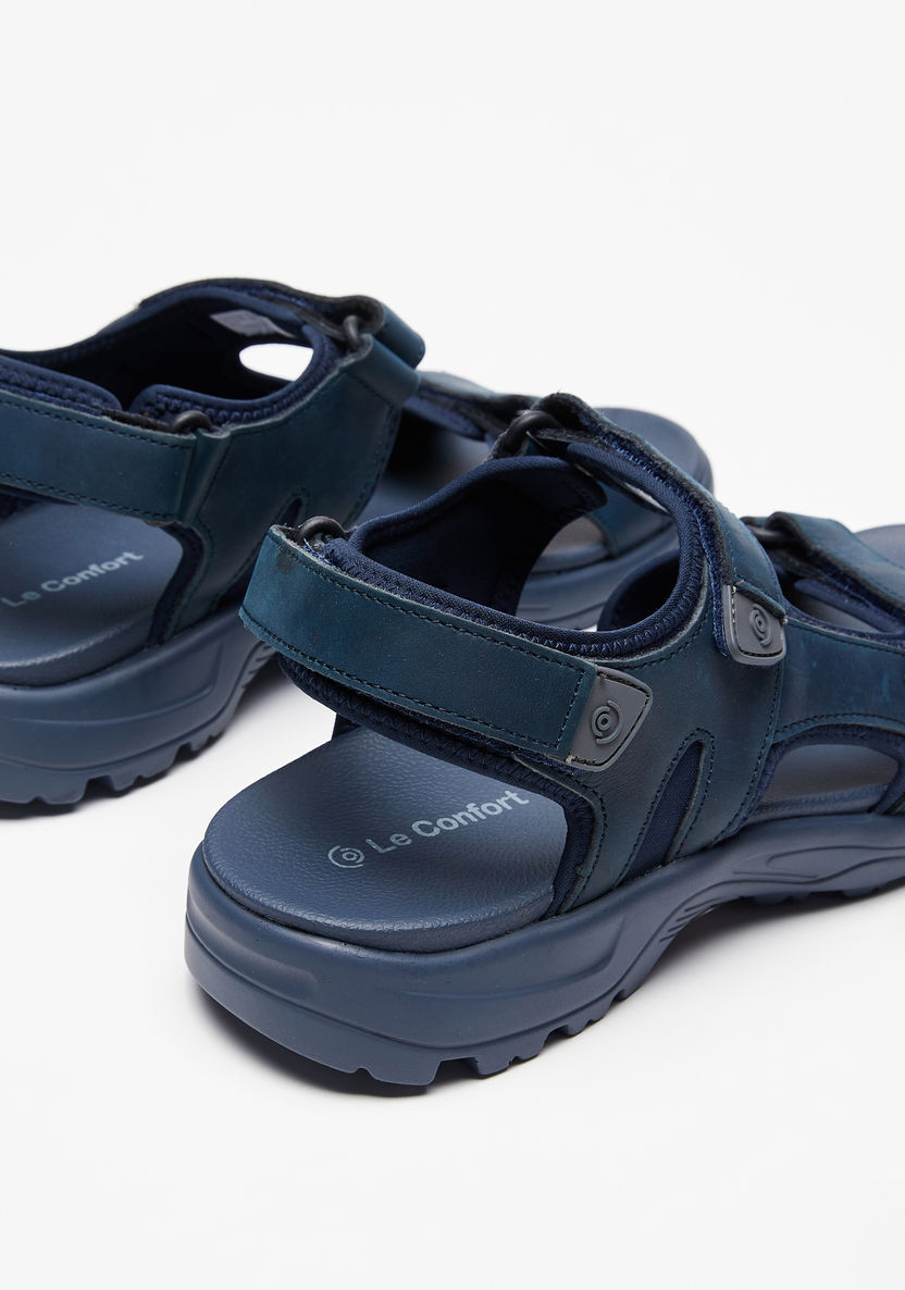 Le Confort Solid Floaters with Hook and Loop Closure-Men%27s Sandals-image-3