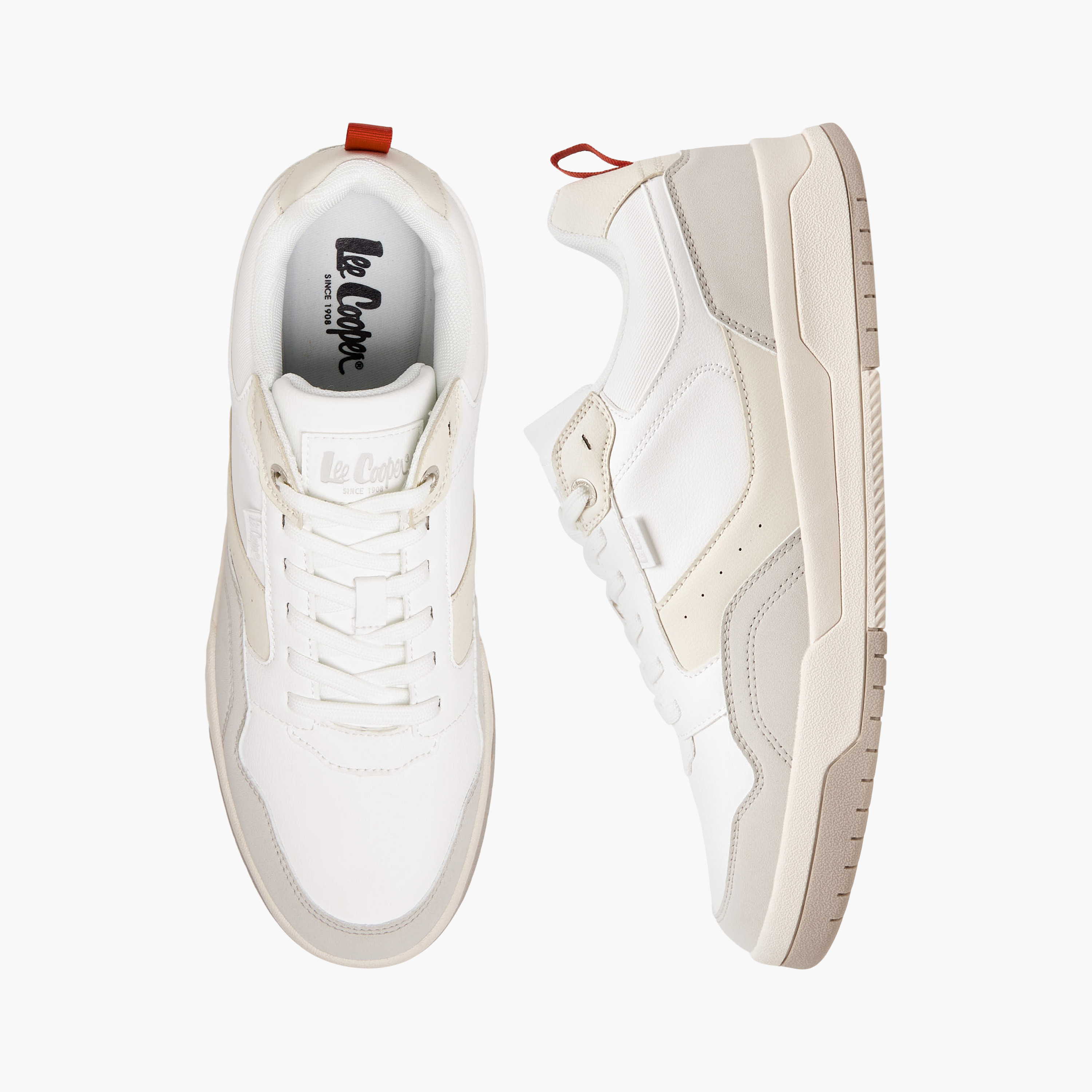 Lee Cooper Men's Panelled Sneakers with Lace-Up Closure-men-shoes-sneakers-image-1