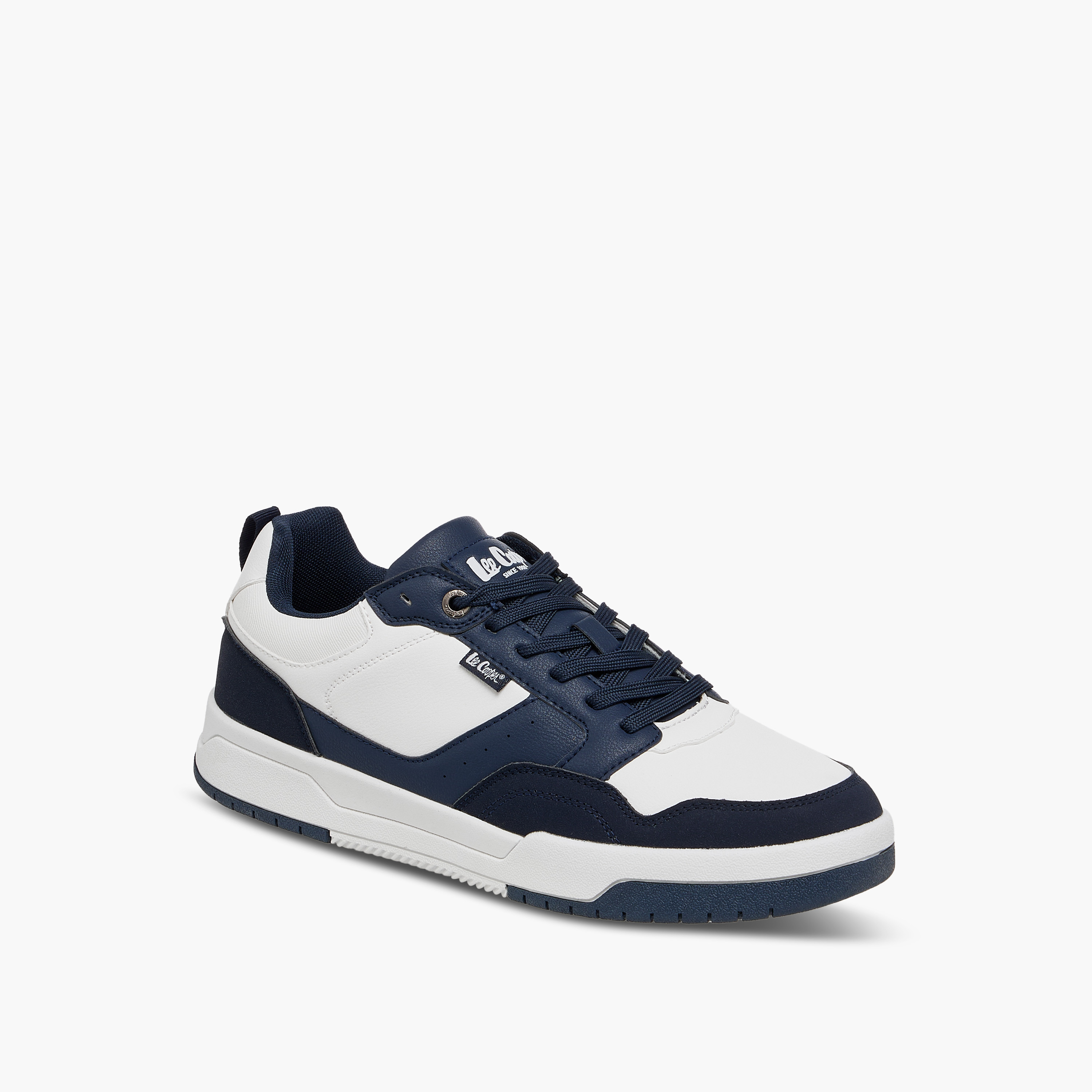 Lee Cooper Men's Panelled Sneakers with Lace-Up Closure-men-shoes-sneakers-image-2