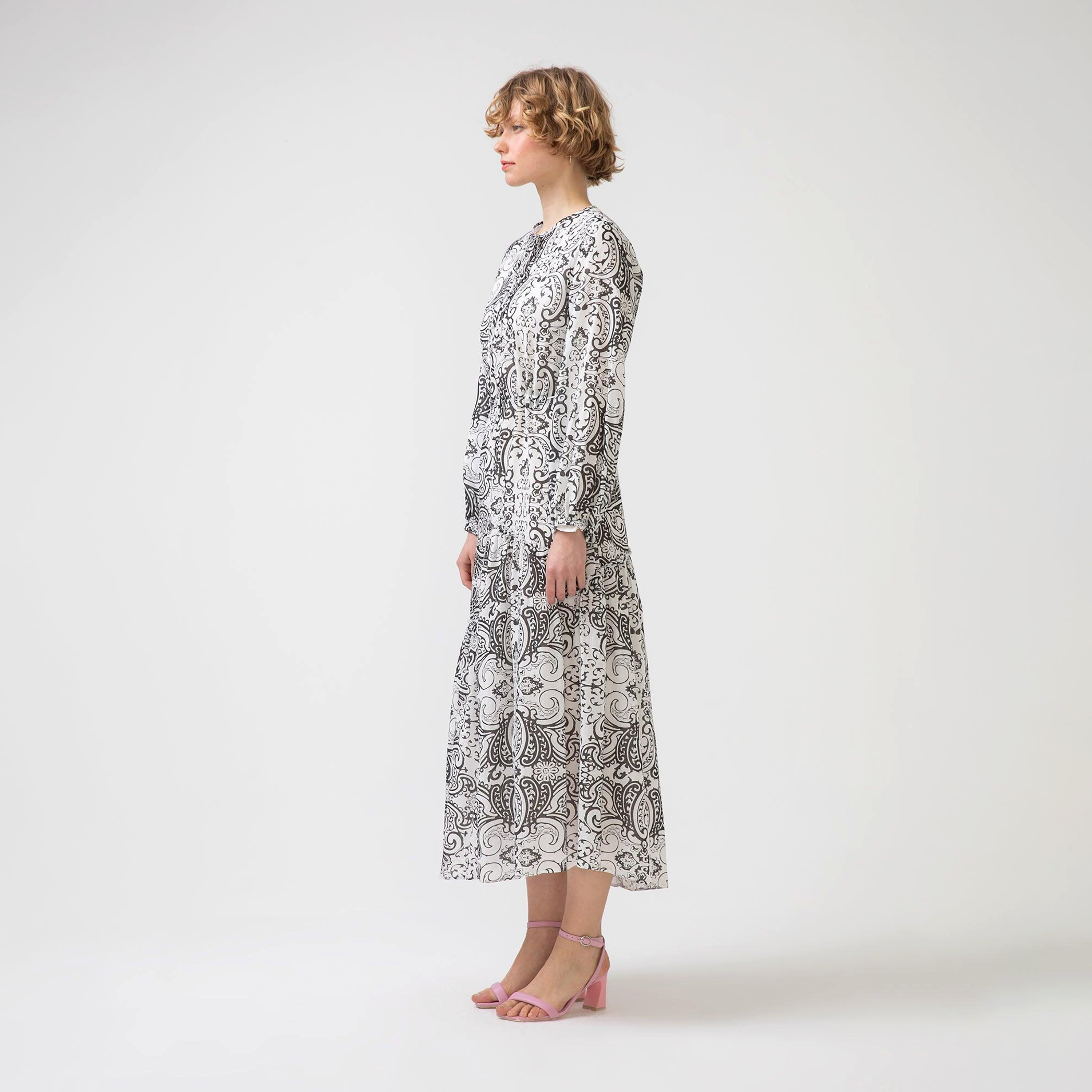فستان ماكسي بطبعات مع ربطة عنق من توش بريف-women-clothing-dresses-image-2
