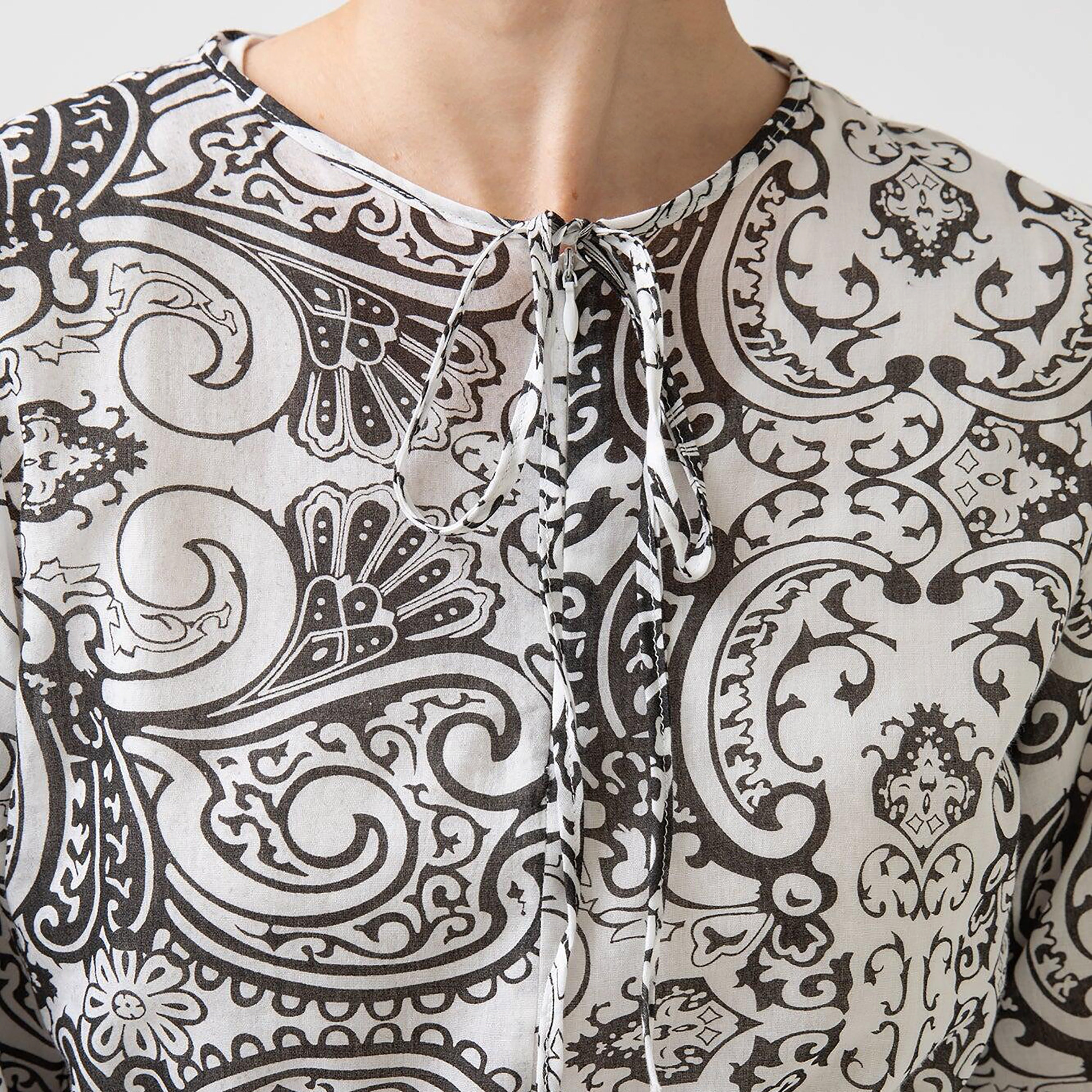 فستان ماكسي بطبعات مع ربطة عنق من توش بريف-women-clothing-dresses-image-3
