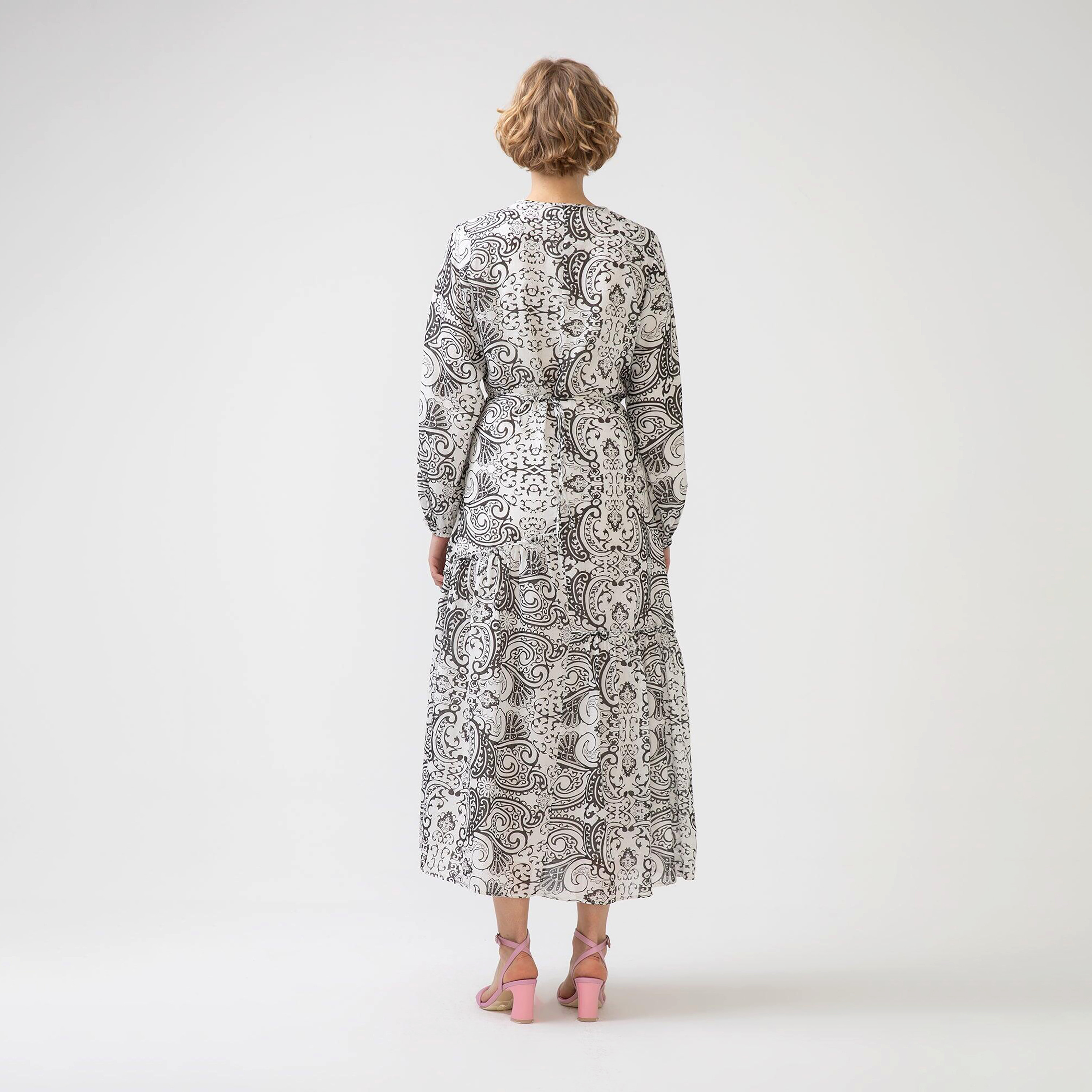 فستان ماكسي بطبعات مع ربطة عنق من توش بريف-women-clothing-dresses-image-4
