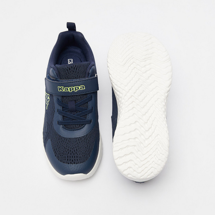 Kappa Boys' Textured Running Shoes with Hook and Loop Closure