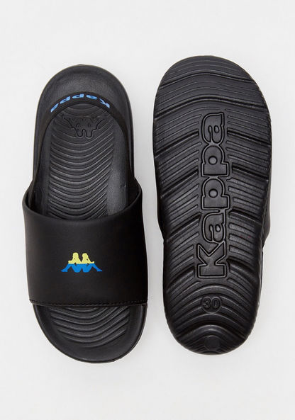 Kappa Boys' Logo Detail Slide Slippers with Elasticated Strap-Boy%27s Flip Flops & Beach Slippers-image-5