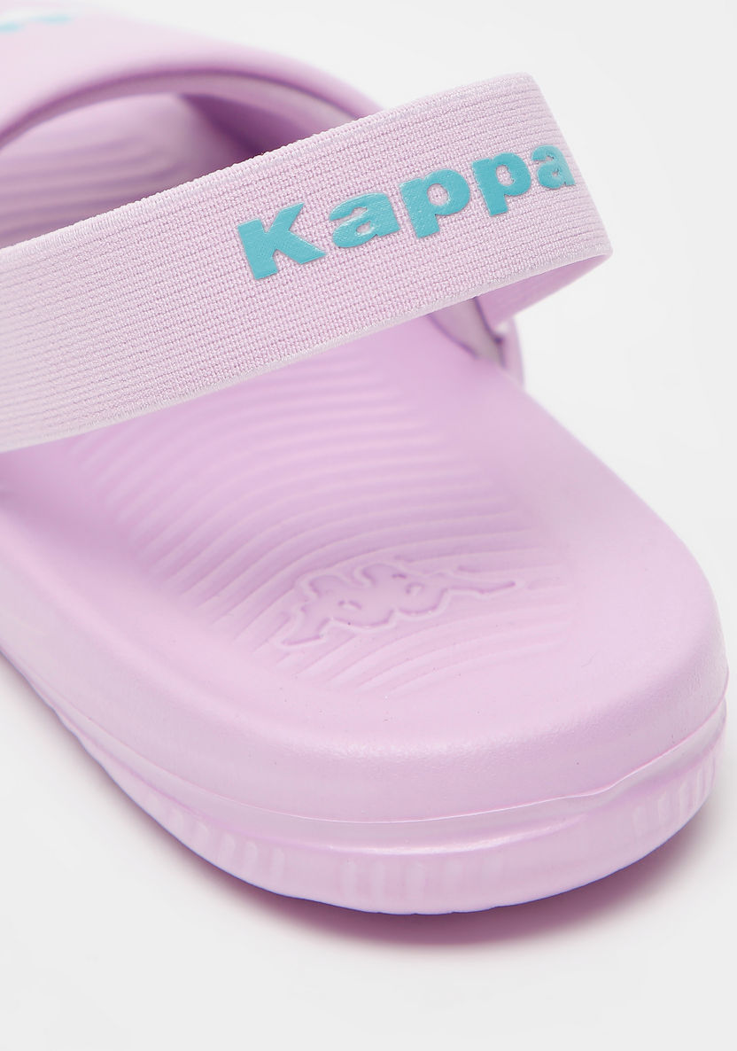 Kappa Girls' Logo Detail Slide Slippers with Elastic Detail-Girl%27s Flip Flops & Beach Slippers-image-3