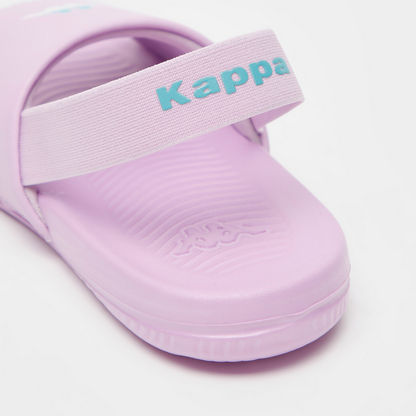 Kappa Girls' Logo Detail Slide Slippers with Elastic Detail