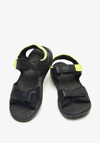 Kappa Boys' Panelled Floaters with Hook and Loop Closure-Boy%27s Sandals-image-1