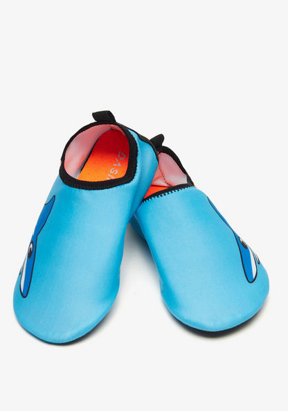 Dash Shark Print Slip-On Walking Shoes-Boy%27s Sports Shoes-image-1