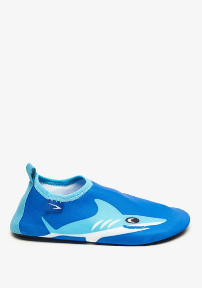 Dash Shark Print Slip-On Walking Shoes-Boy%27s Sports Shoes-image-0