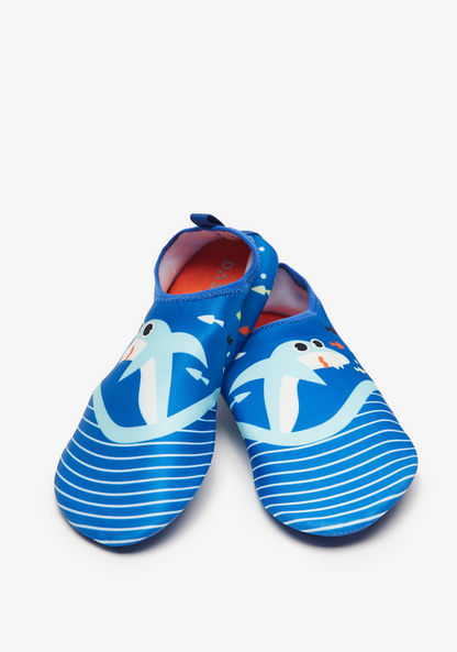 Dash Printed Slip-On Walking Shoes-Boy%27s Sports Shoes-image-1