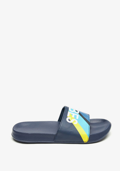 Printed Slide Slippers-Boy%27s Flip Flops & Beach Slippers-image-0