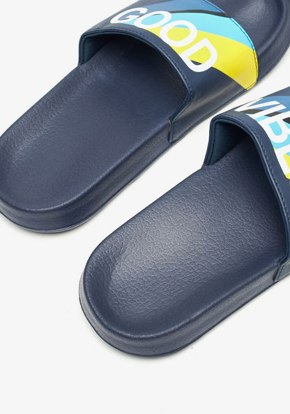 Printed Slide Slippers-Boy%27s Flip Flops & Beach Slippers-image-2