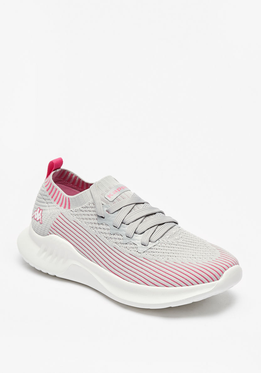 Kappa Women's Textured Lace-Up Sports Shoes -Women%27s Sports Shoes-image-0