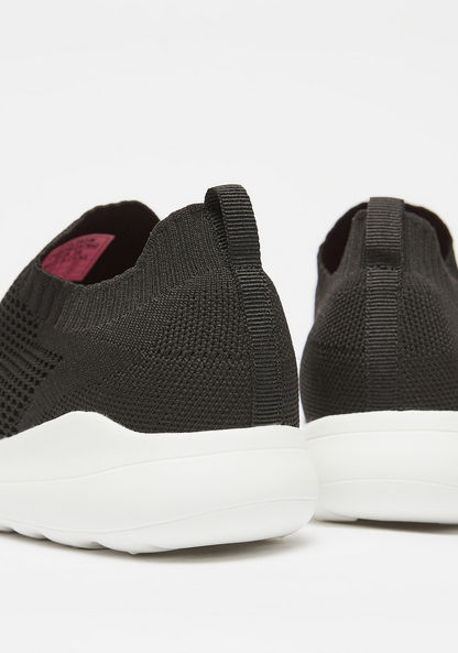 Dash Textured Slip-On Walking Shoes with Pull Tabs
