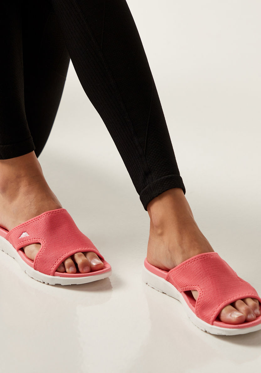 Kappa Women's Textured Slip-On Slide Sandals-Women%27s Flat Sandals-image-0