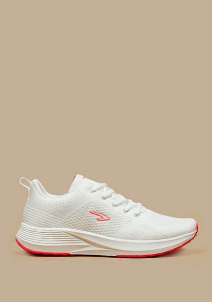 Dash Textured Walking Shoes with Lace-Up Closure and Pull Tabs-Men%27s Sports Shoes-image-0