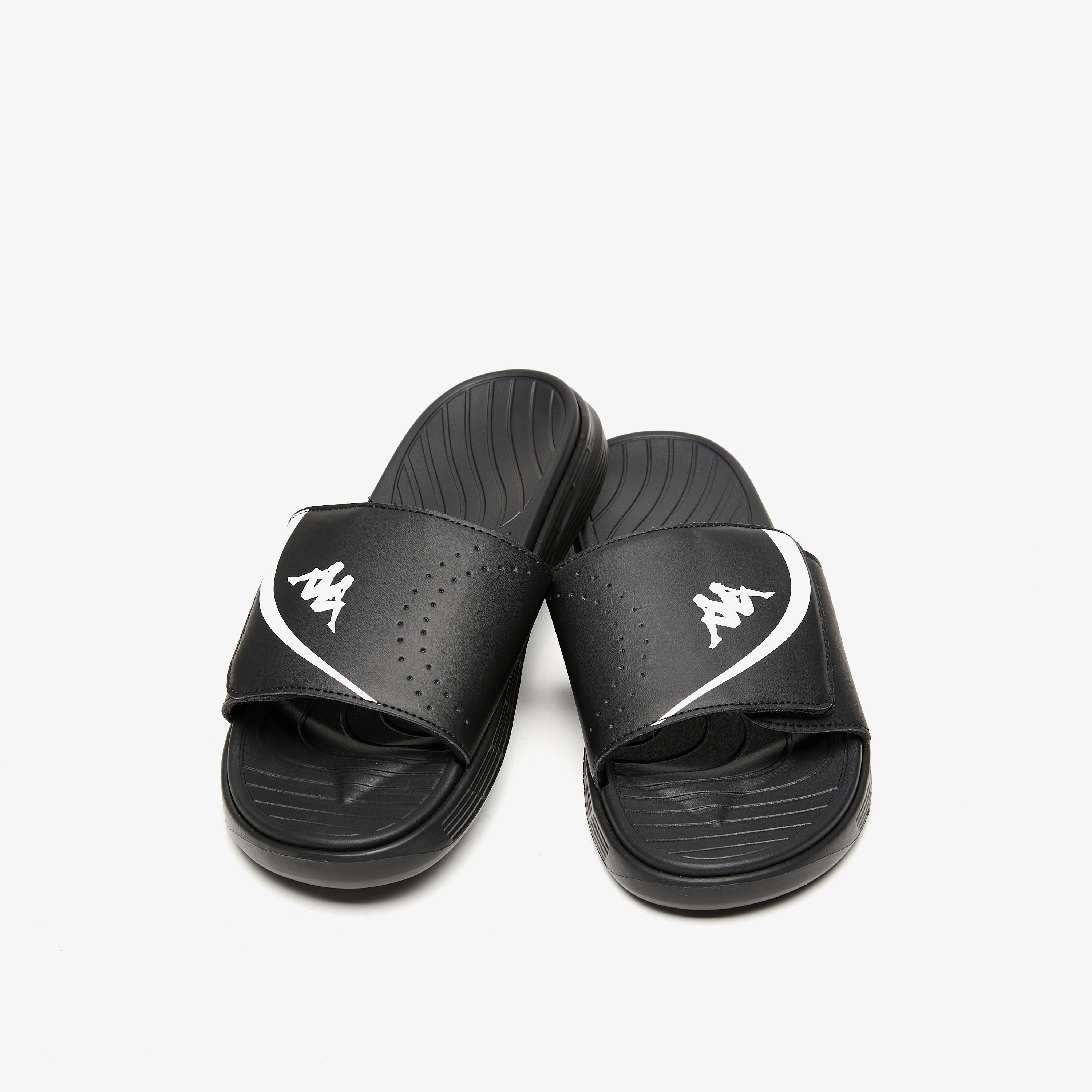 Kappa Men's Logo Print Slip-On Slide Sandals-men-shoes-flipflopsandslides-image-1