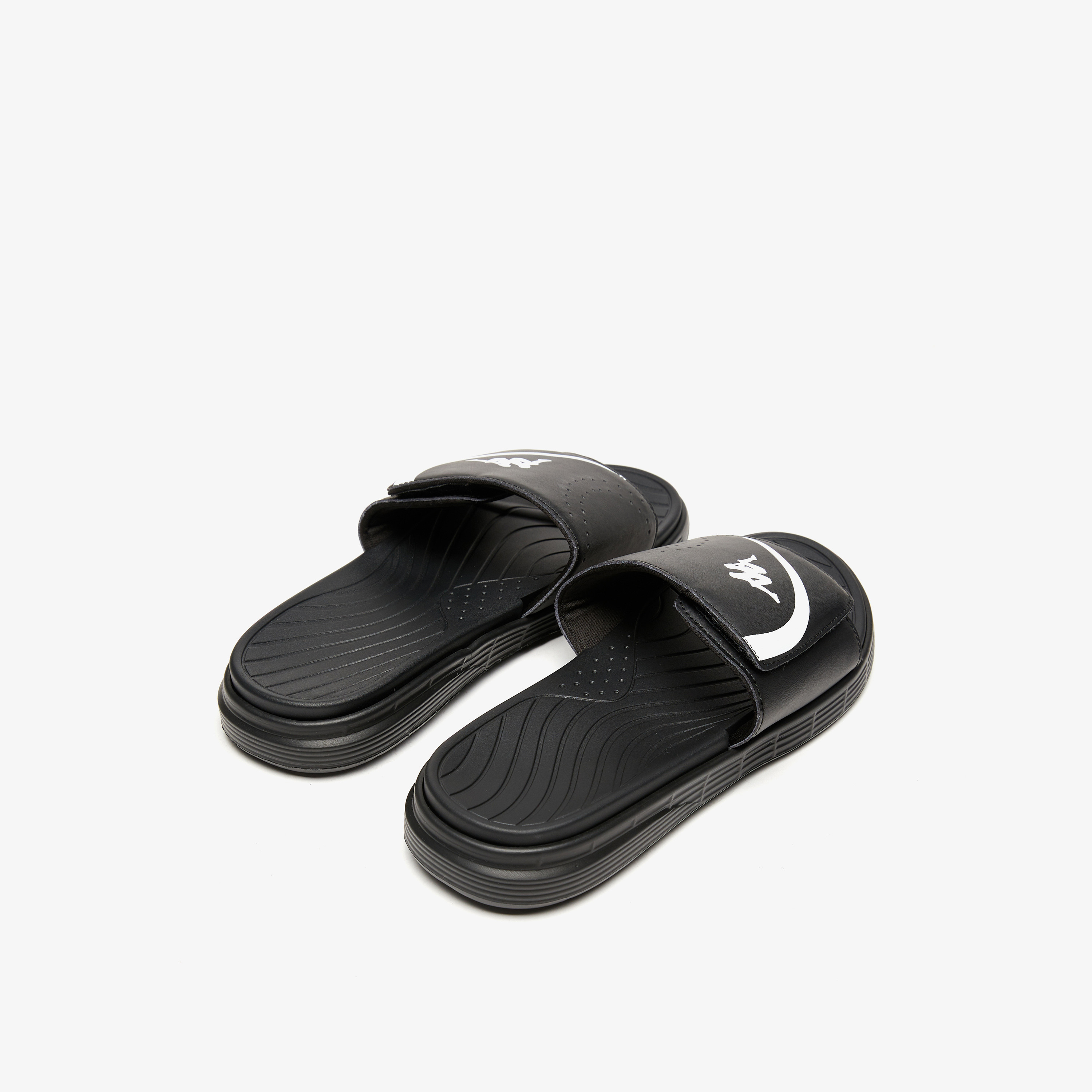 Kappa Men's Logo Print Slip-On Slide Sandals-men-shoes-flipflopsandslides-image-4