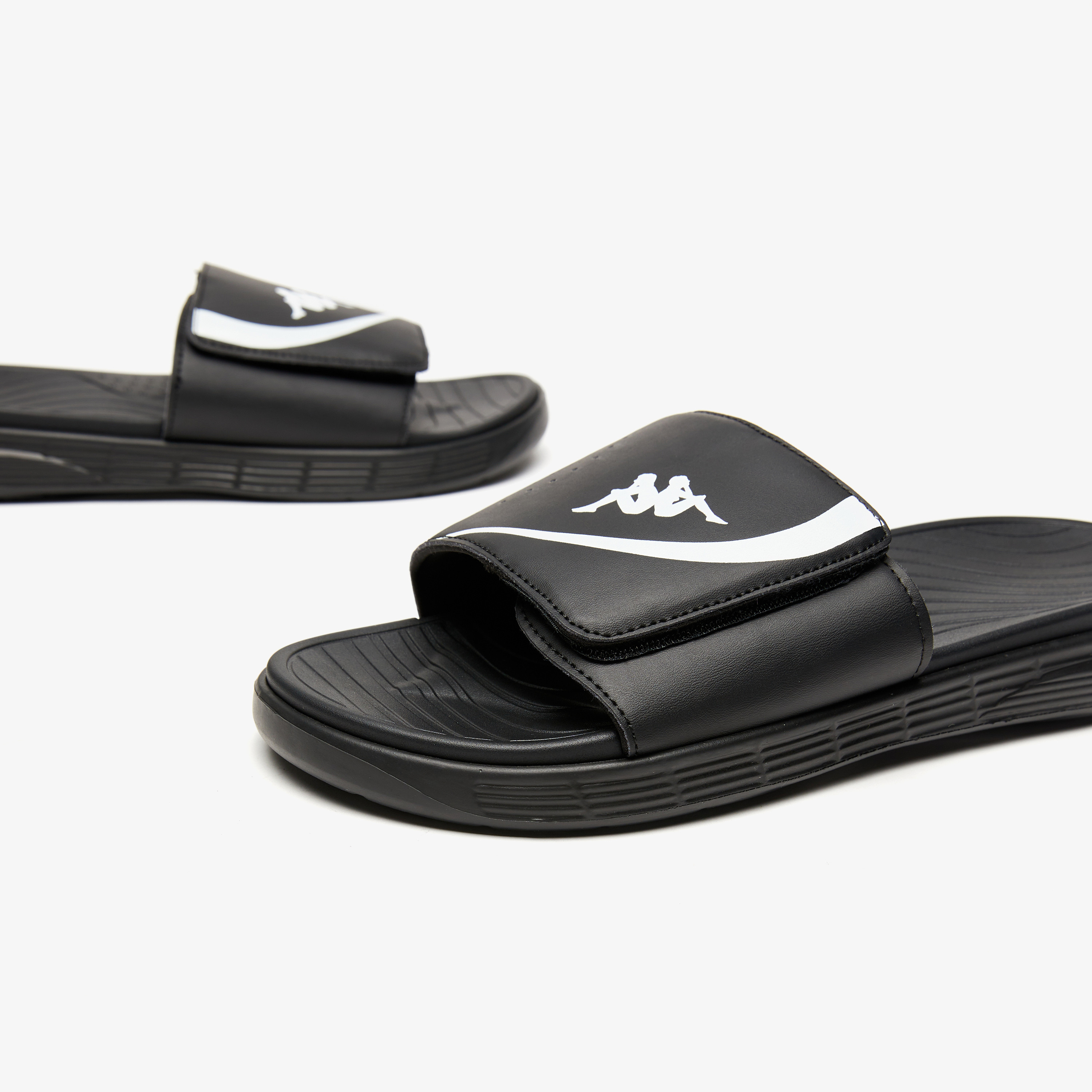 Kappa Men's Logo Print Slip-On Slide Sandals-men-shoes-flipflopsandslides-image-6