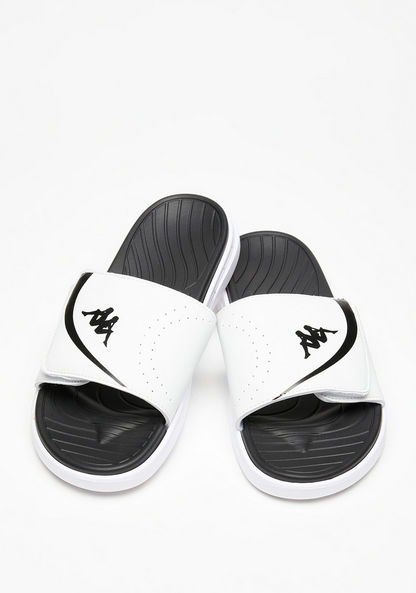 Kappa Men's Logo Print Slip-On Slide Sandals