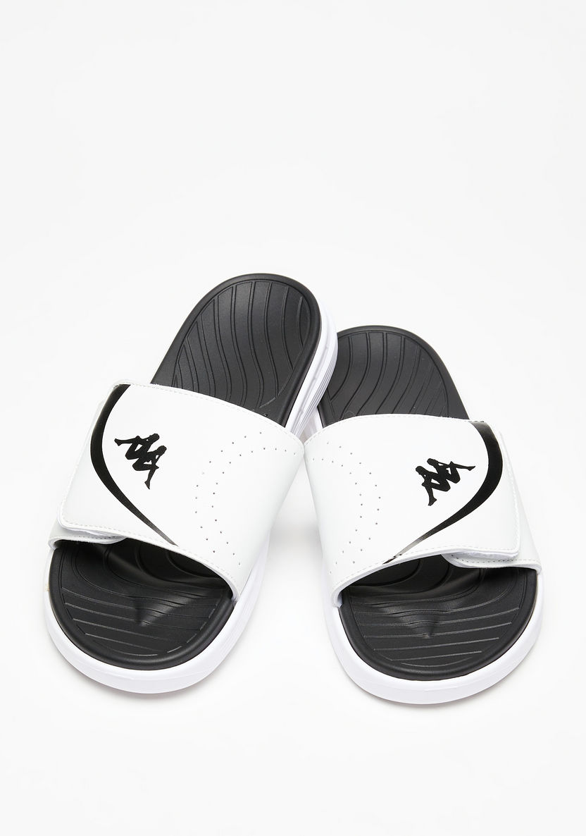 Kappa Men's Logo Print Slip-On Slide Sandals-Men%27s Sandals-image-0