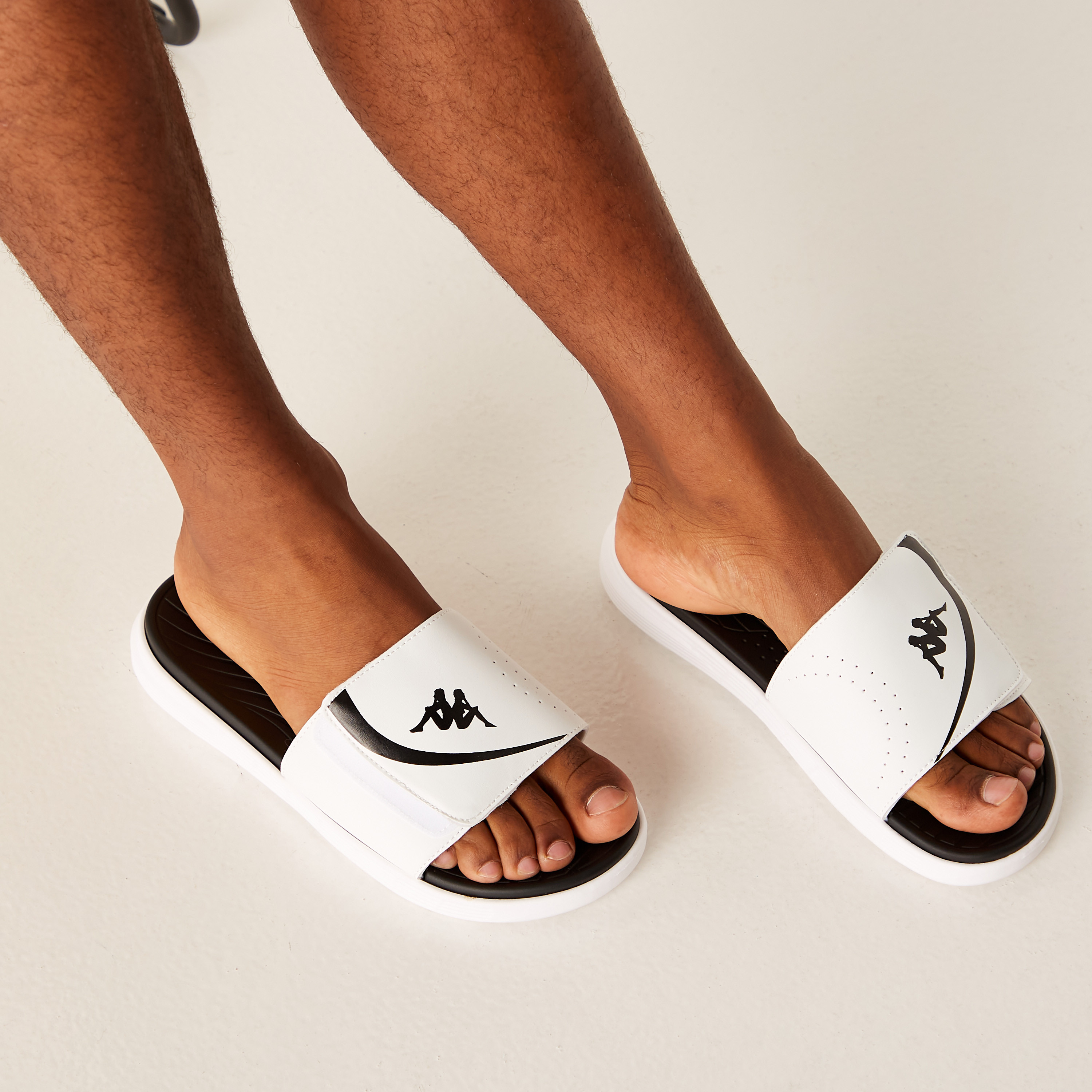 Kappa Men's Logo Print Slip-On Slide Sandals-men-shoes-flipflopsandslides-image-14