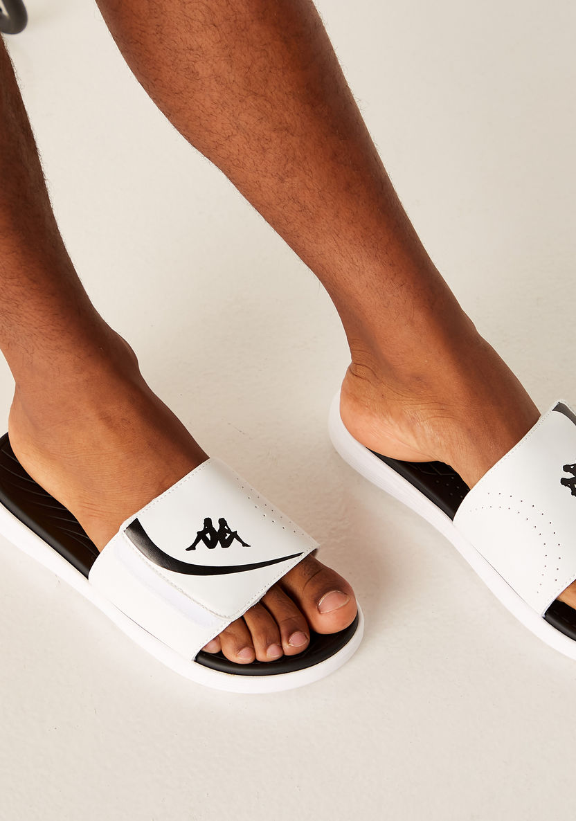 Kappa Men's Logo Print Slip-On Slide Sandals-Men%27s Sandals-image-1