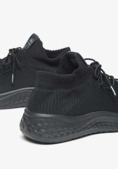Kappa Men's Textured Lace-Up Walking Shoes-Men%27s Sports Shoes-image-3