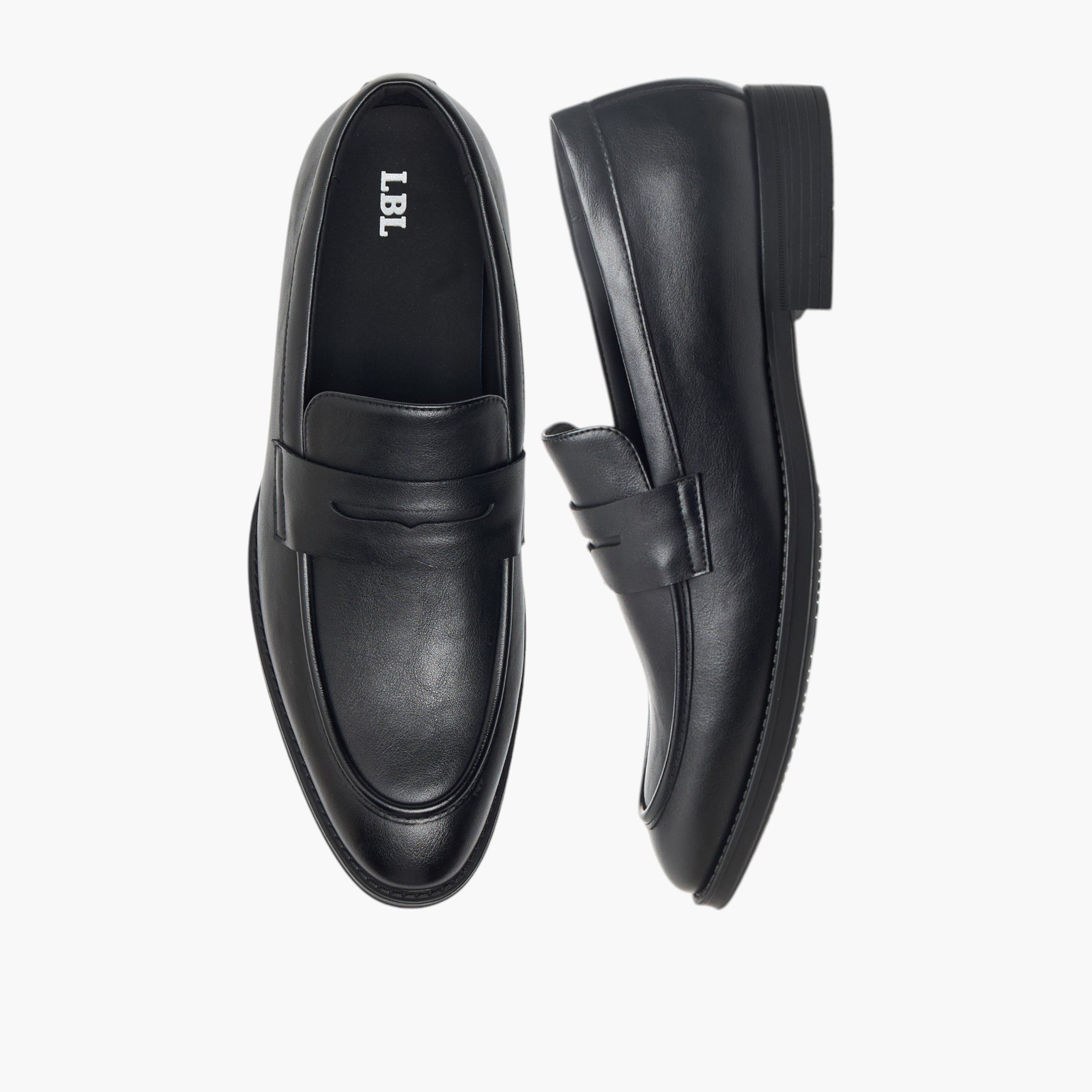 LBL by Shoexpress Solid Loafers with Cutout Detail-men-shoes-formalshoes-image-1