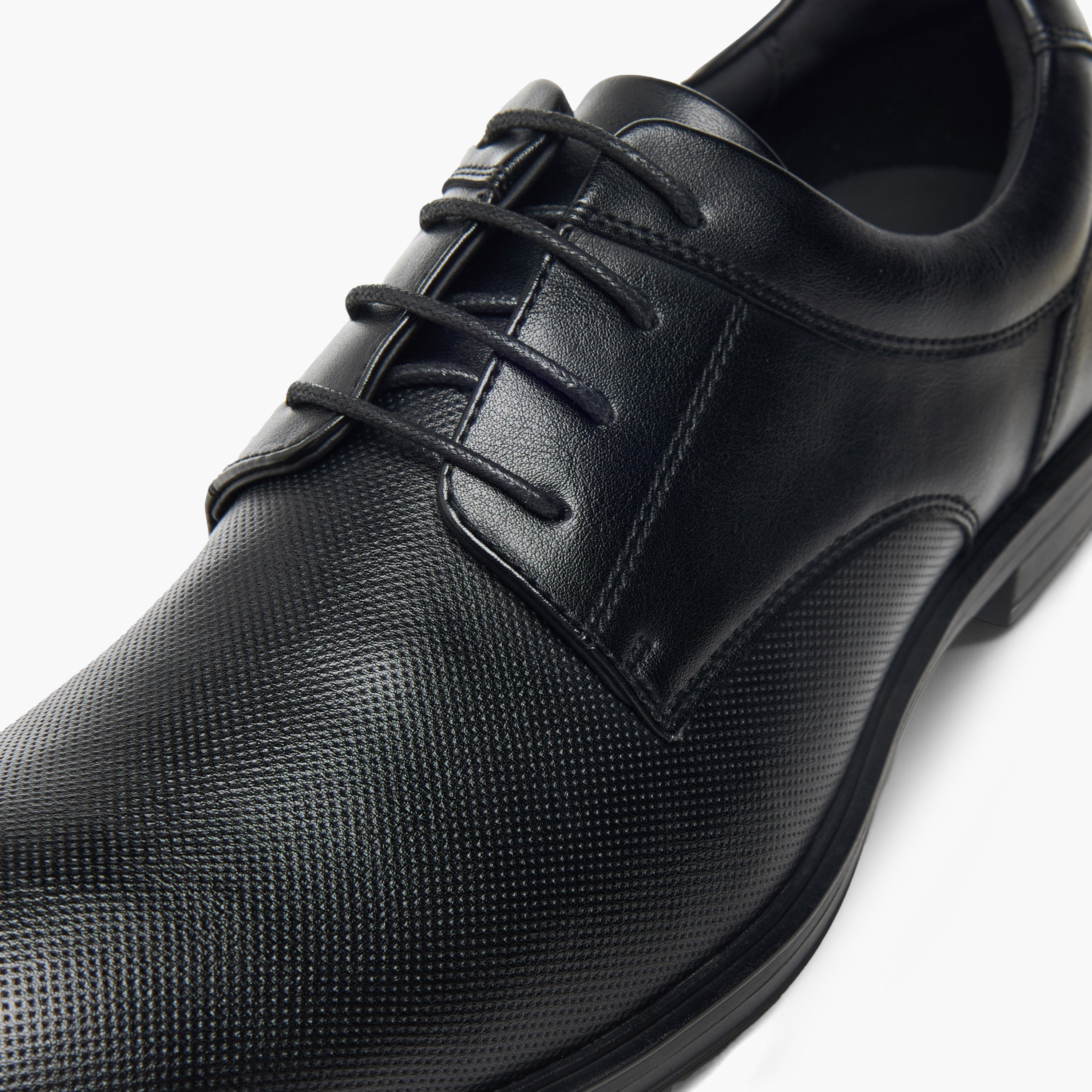 LBL by Shoexpress Textured Derby Shoes with Lace-Up Closure-men-shoes-formalshoes-image-4