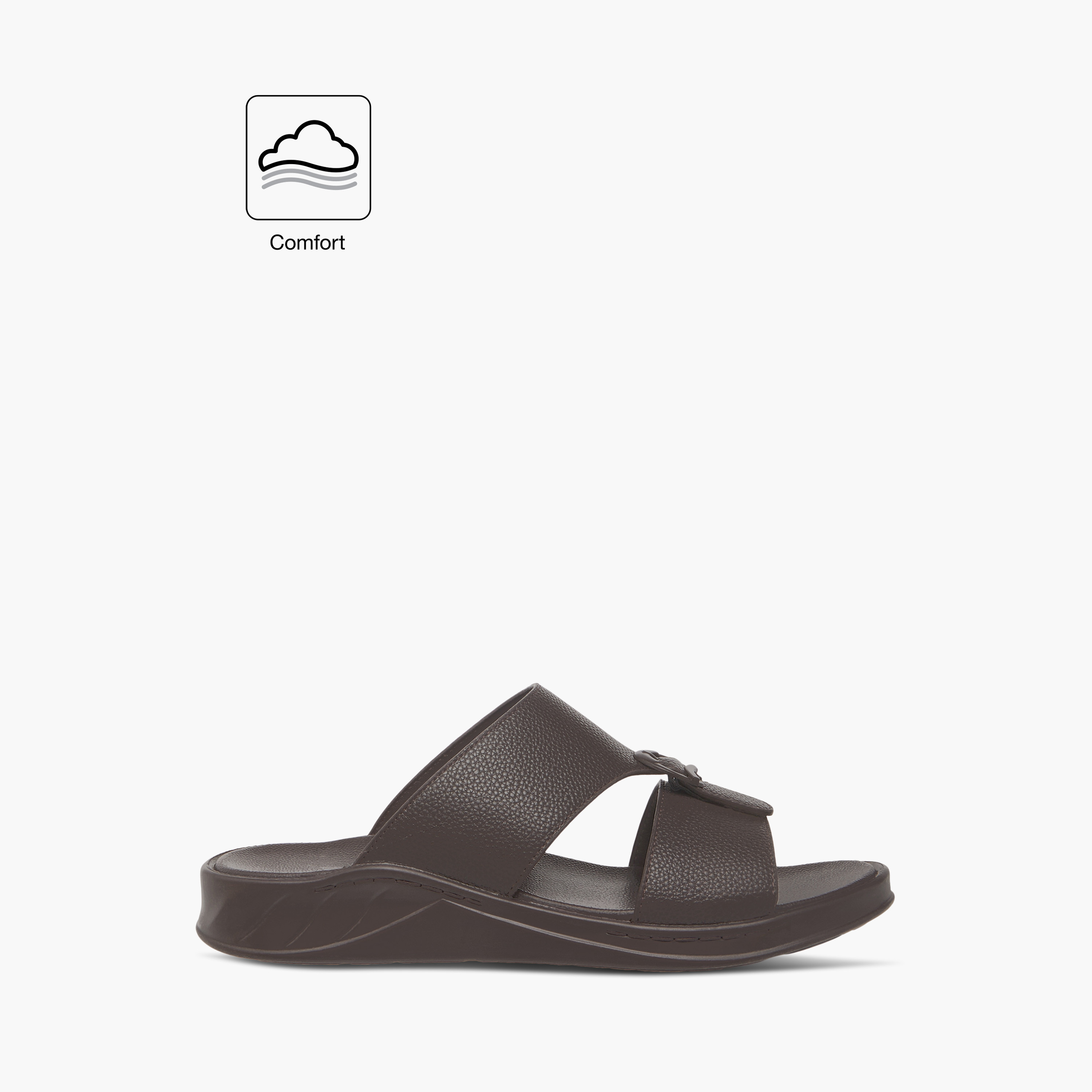 LBL by Shoexpress Textured Slip-On Comfort Arabic Sandals with Buckle Accent-men-shoes-sandals-image-2