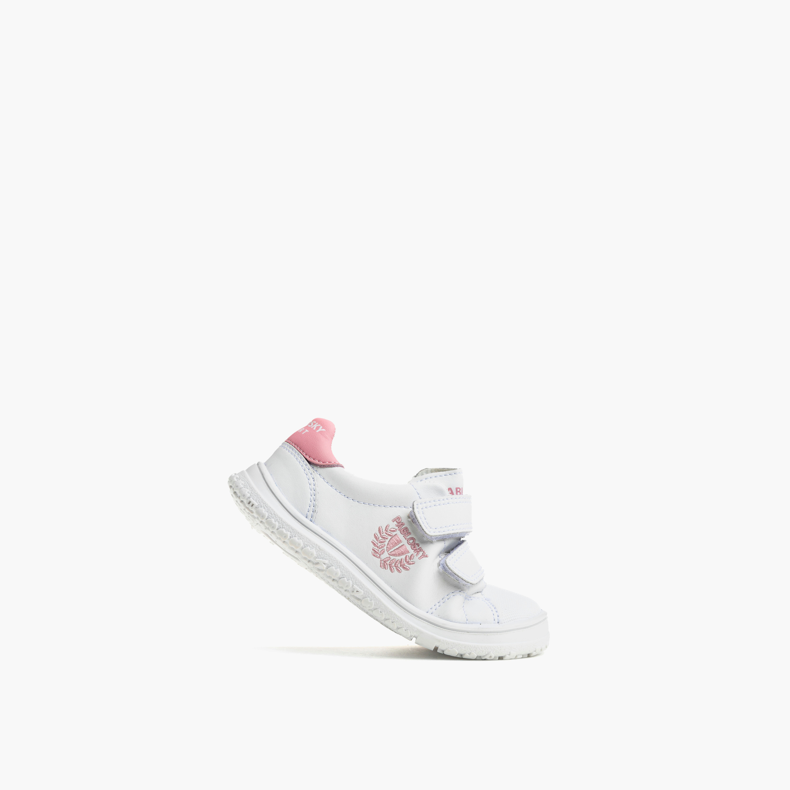 Pablosky Girls Hook & Loop Leather Ankle Sneakers-girls-shoes-sneakers-image-4