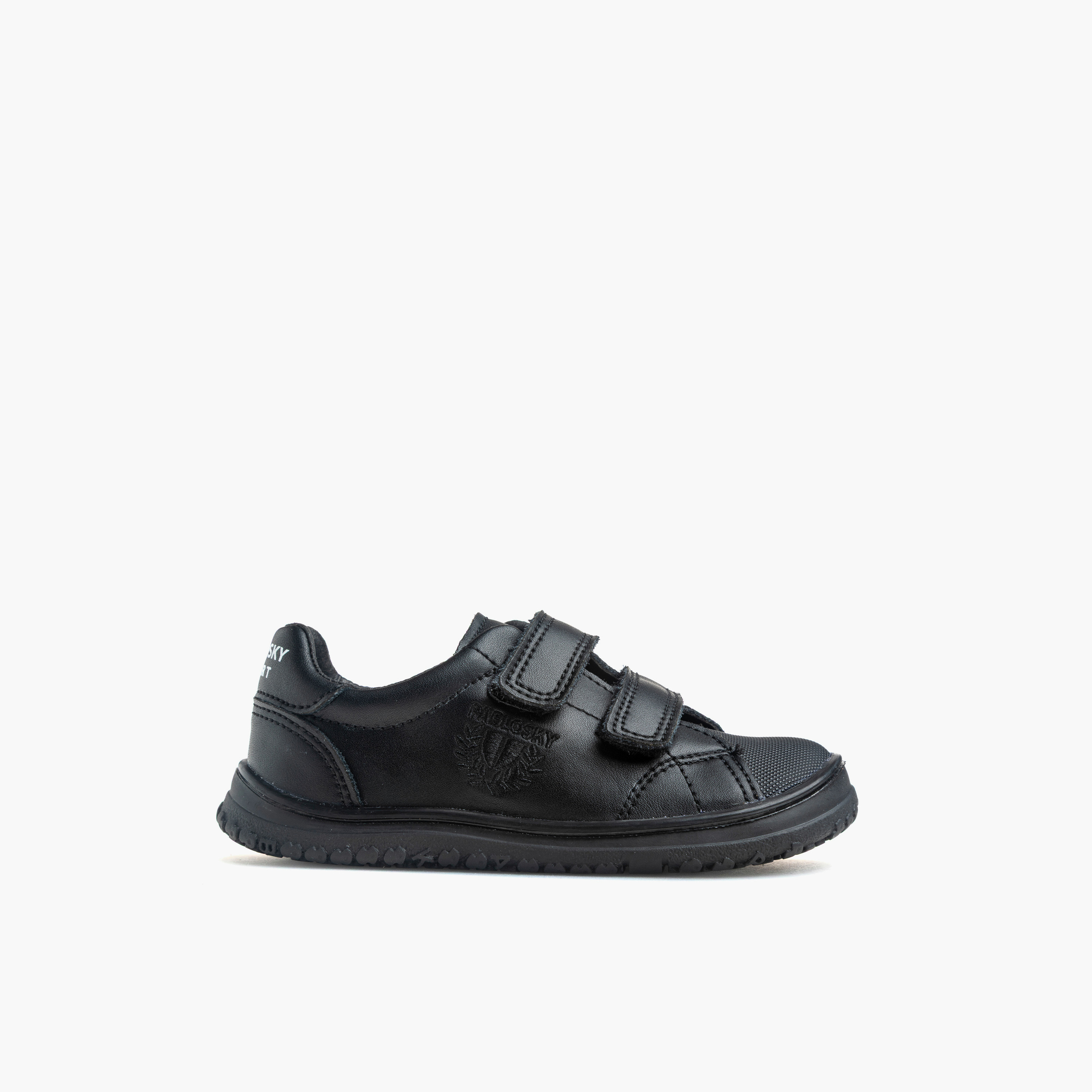 Pablosky Girls Hook & Loop Leather School Shoes-girls-shoes-schoolshoes-image-1