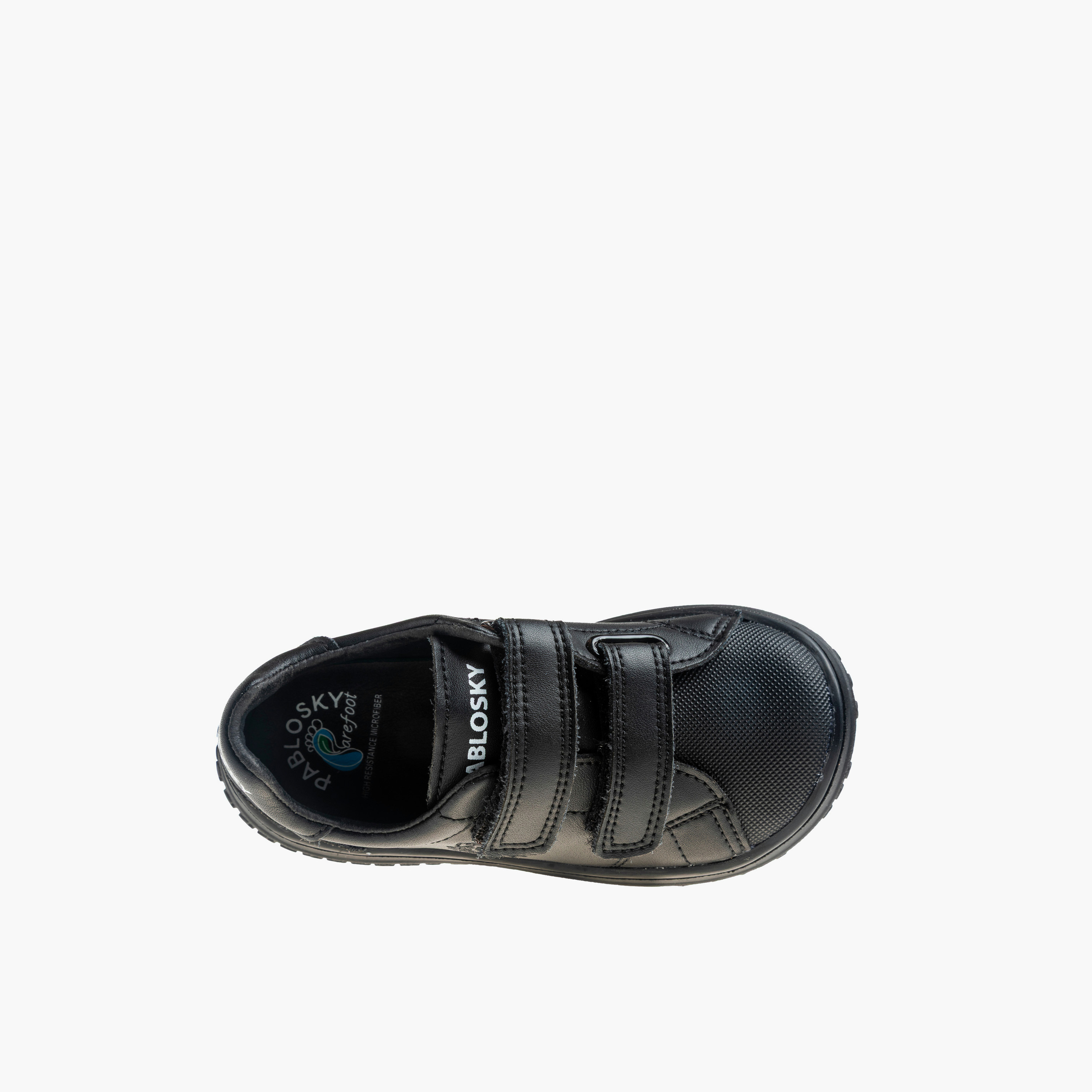 Pablosky Girls Hook & Loop Leather School Shoes-girls-shoes-schoolshoes-image-3